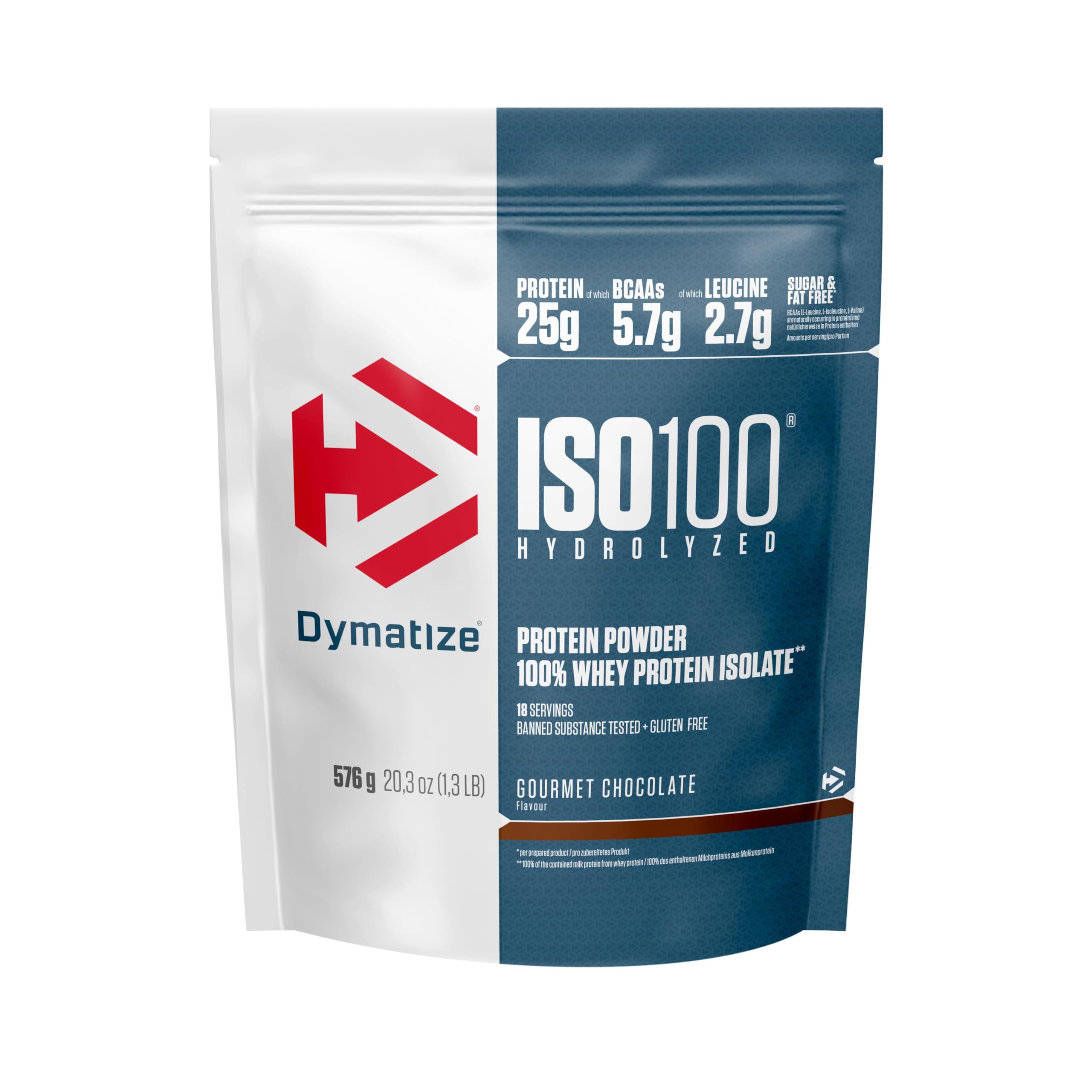 Dymatize ISO 100 Hydrolyzed Gourmet Vanilla 2264 g - Hidrolizado de proteção de soro Whey isolado em pó
