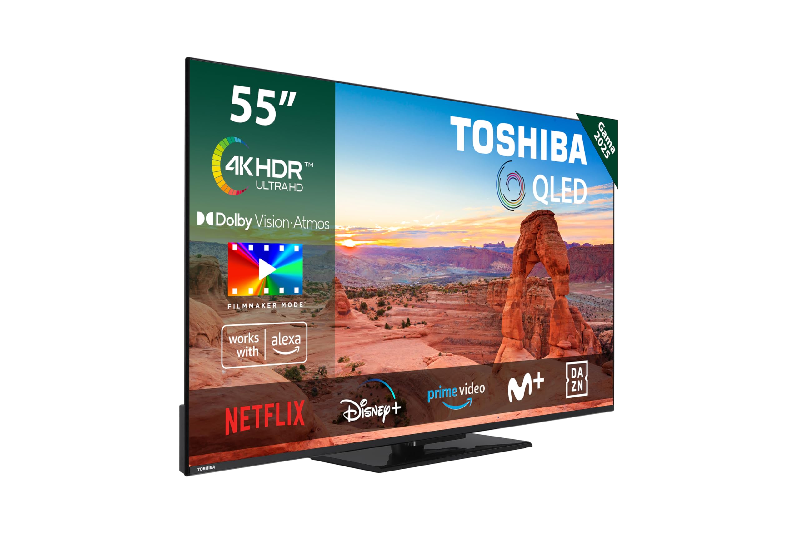TOSHIBA 50UV2363DG Smart TV 4K UHD de 50", sin Marcos, con HDR10, Dolby Audio, Compatible con Asistente de Voz Alexa y Google
