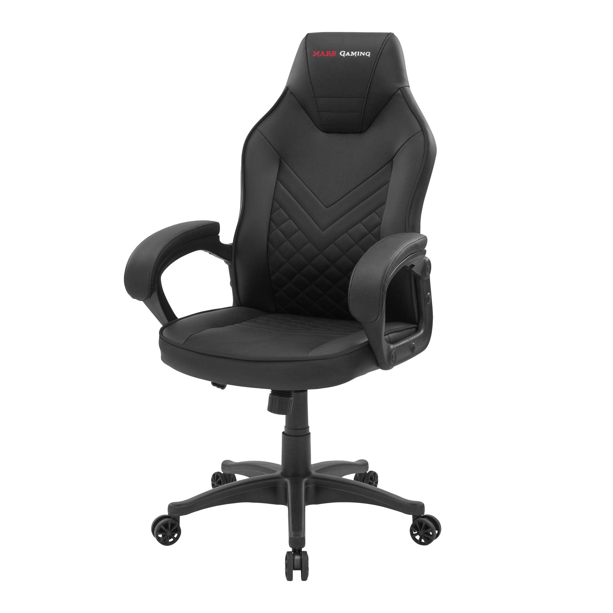 Mars Gaming MGC-ERGOB, cadeira de jogos ergonómica, assento e encosto de malha respirável, encosto de cabeça regulável, altura ajustável entre 110,5 e 120,5 cm, sistema de equilíbrio de 3° a 18°