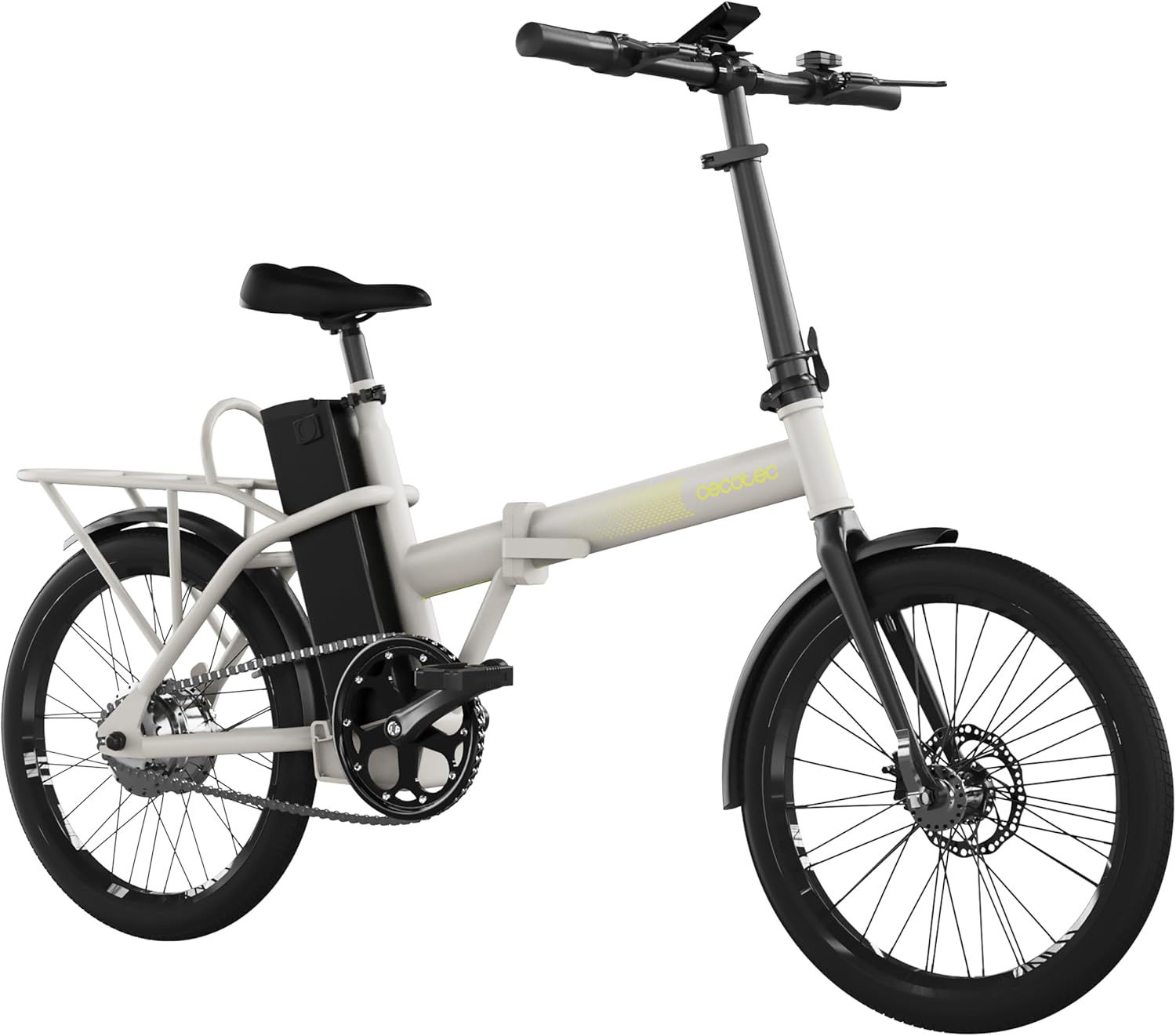 Cecotec Bicicleta Eléctrica de Ciudad, Ruedas 28", hasta 70-90 Km de autonomía, Cuadro Aluminio, Suspensión Delantera, Cambio Shimano, Disco de Freno, Pantalla