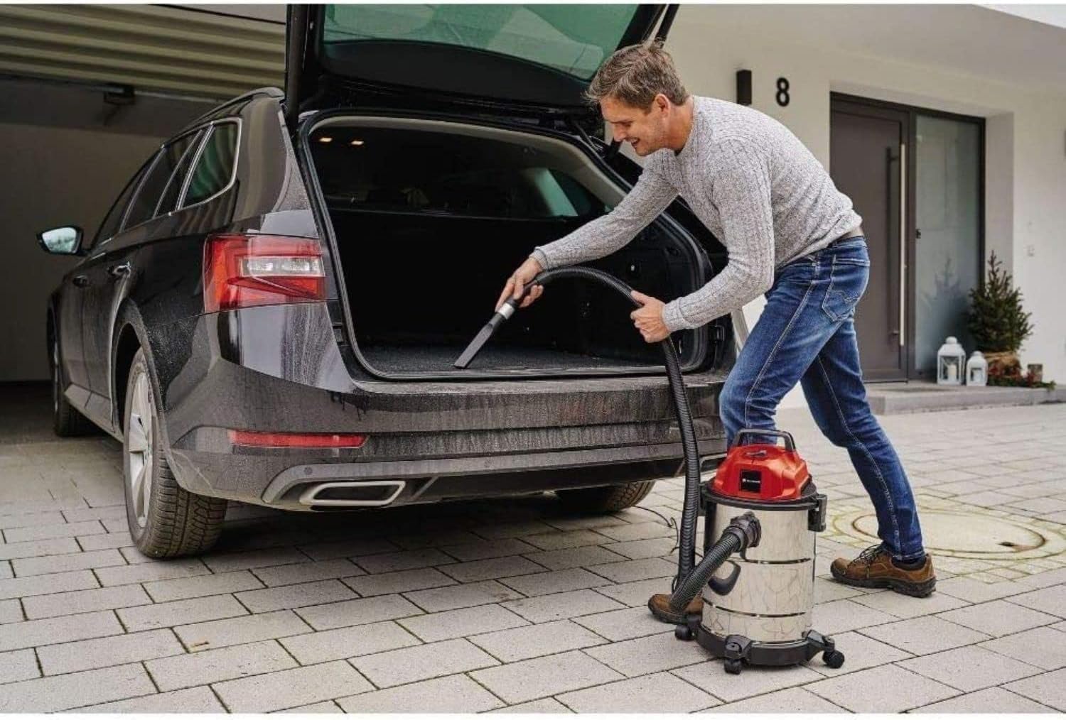Einhell TC-VC 1820 S - aspirador seco-molhado, inox, 180 mbar, 1250 W, 230 V, 80 dB (ref. 2342167).