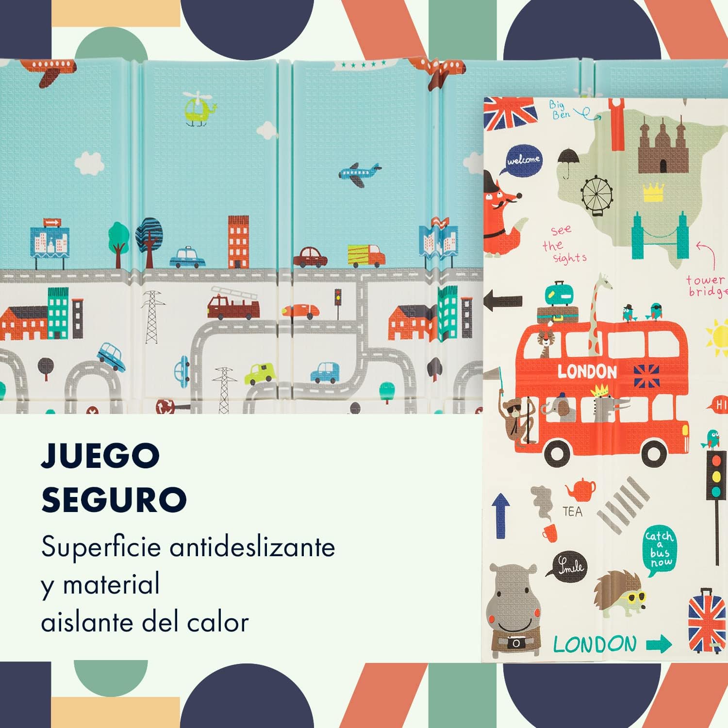 Babify Tapete de espuma XPE para jogos, para bebés