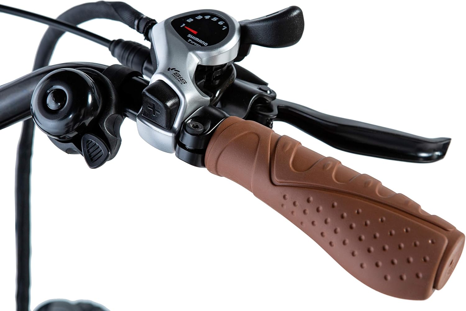 Moma Bikes Bicicleta elétrica urbana Ebike, alumínio, Shimano 7 v, travões de disco hidráulicos, bateria de lítio 36 V 16 Ah