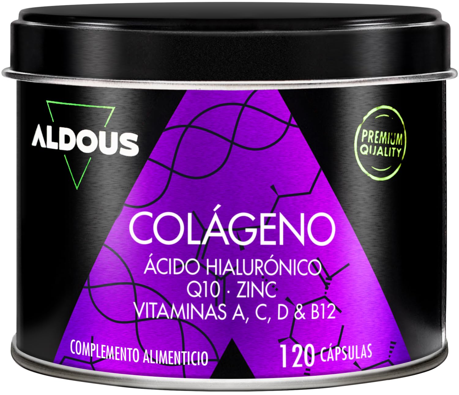 Colágeno Hidrolisado Puro + Ácido Hialurônico + Coenzima Q10 + Vitaminas e B12 + Zinco - 120 dias Dose Máxima - Fórmula Avançada - Colágeno para Articulações Fortes, Pele Lisa e Energia