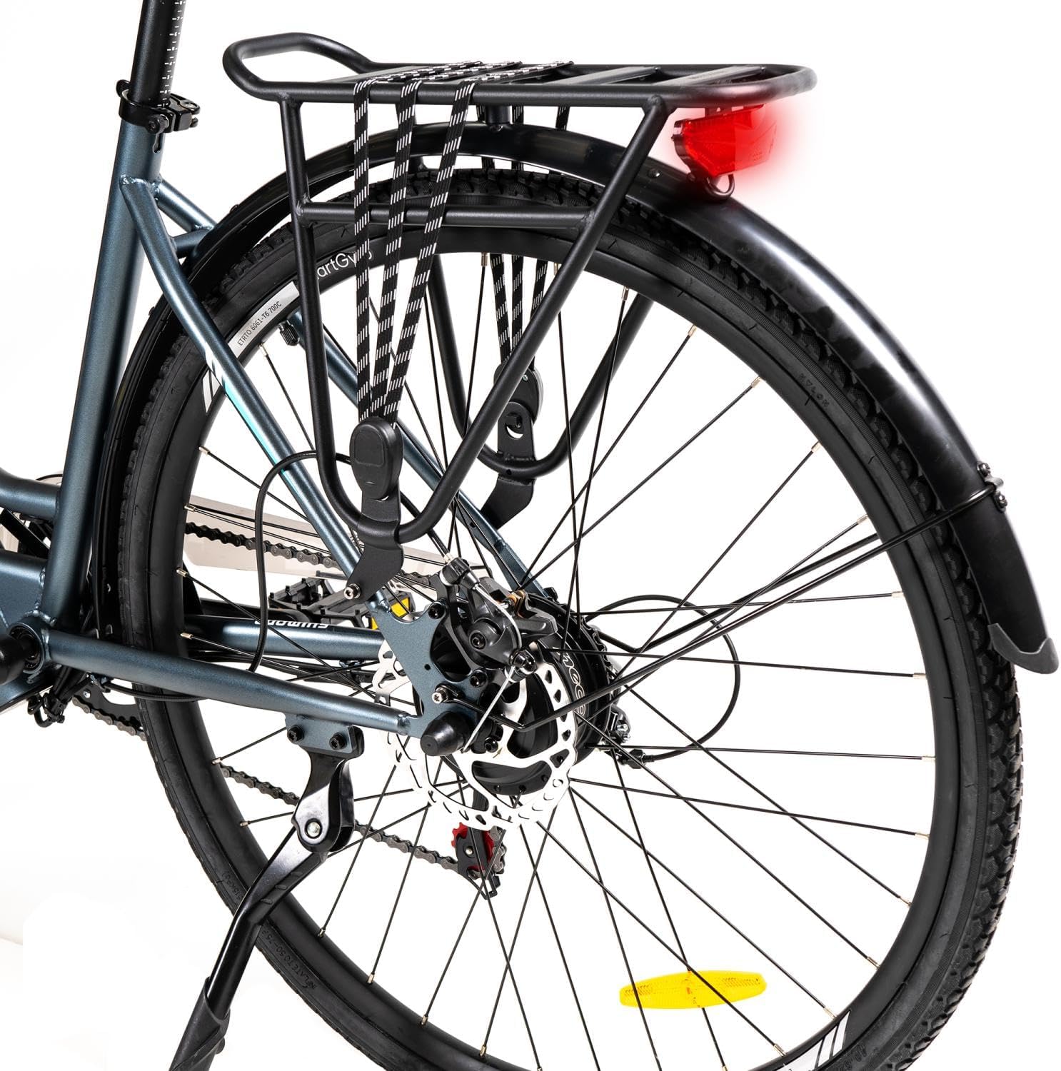 SMARTGYRO eBike Sunset Titanium Bicicleta elétrica urbana, travões de disco, 6 velocidades Shimano, rodas de 27,5 polegadas, bateria de lítio 36 V de 10 Ah, motor sem fios de 250 W, autonomia até 60
