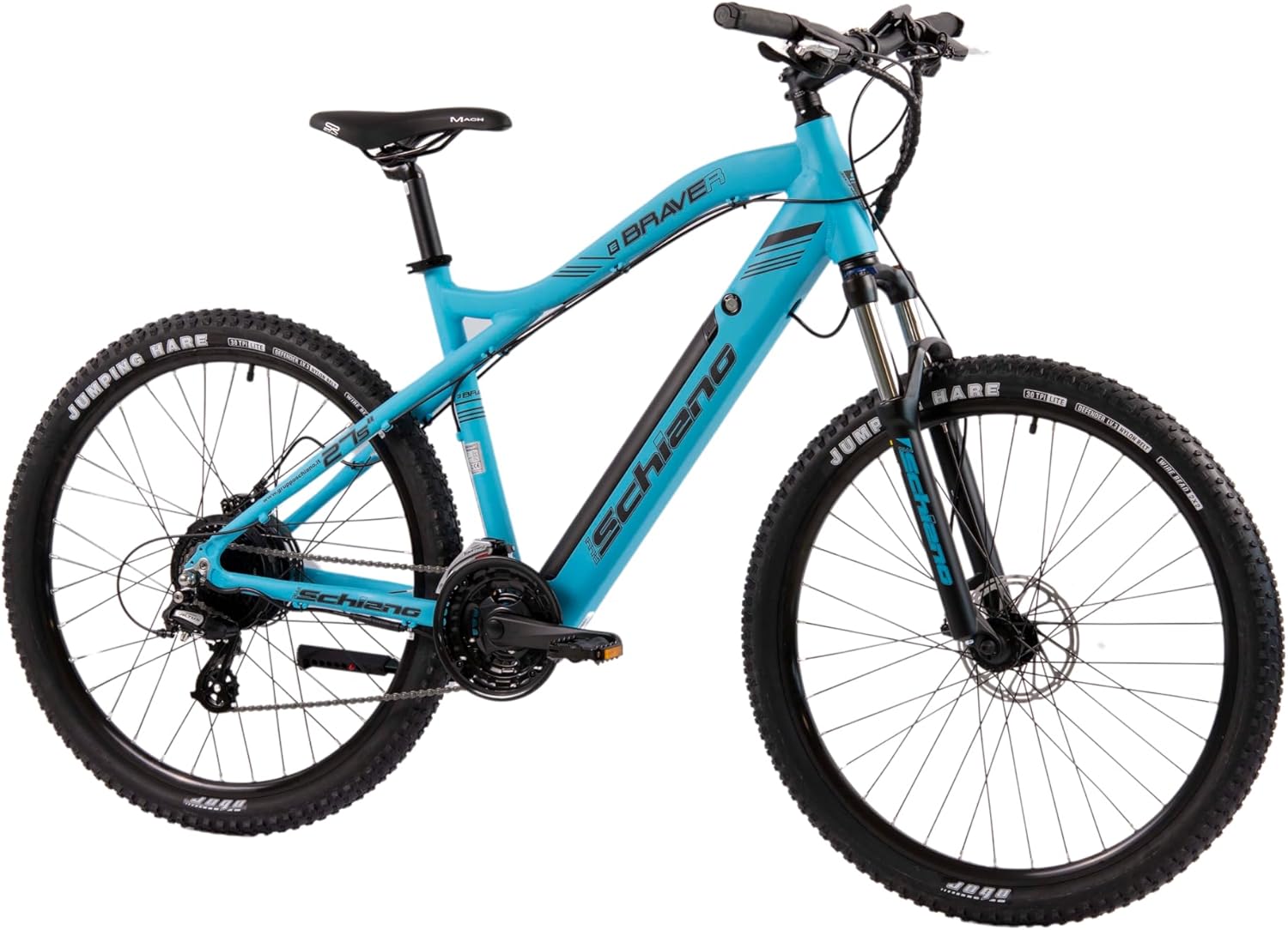 F.lli Schiano Braver, Bicicleta Electrica MTB, 27.5", Batería 36V 11.6Ah Extraíble, Motor 250W 50Nm, Bici Electrica de Montaña, Unisex Adulto