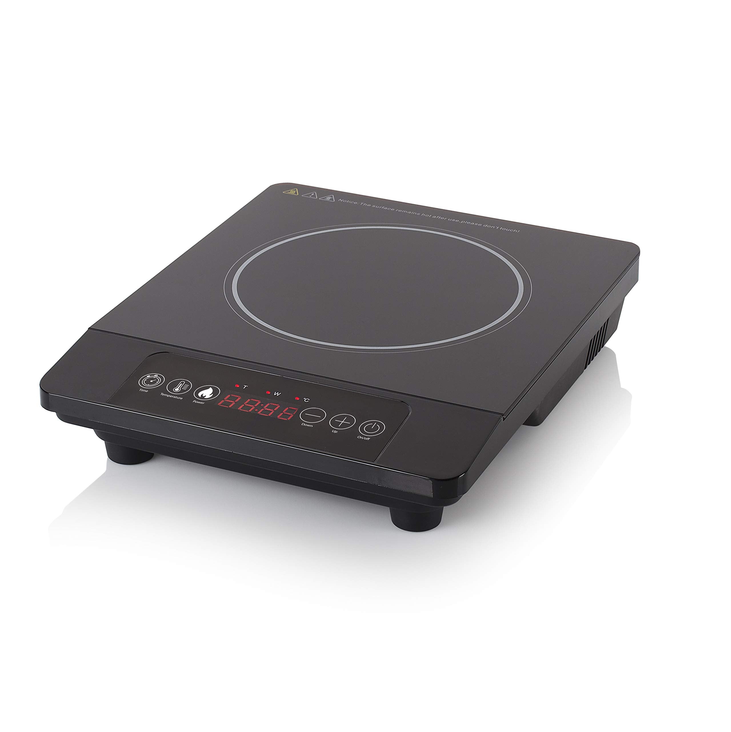 Tristar Placa de inducción doble, ⌀19 y ⌀16 cm, 10 niveles de potencia, 3500 W, de bajo consumo, temporizador integrado, con protección contra sobrecalentamiento, IK-6162