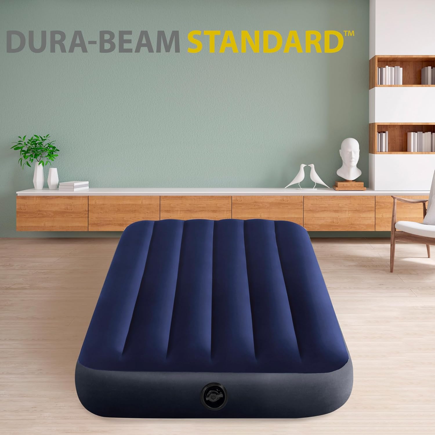 Intex Colchão insuflável Dura-Beam, cama de ar insuflável para campismo cor azul, campismo