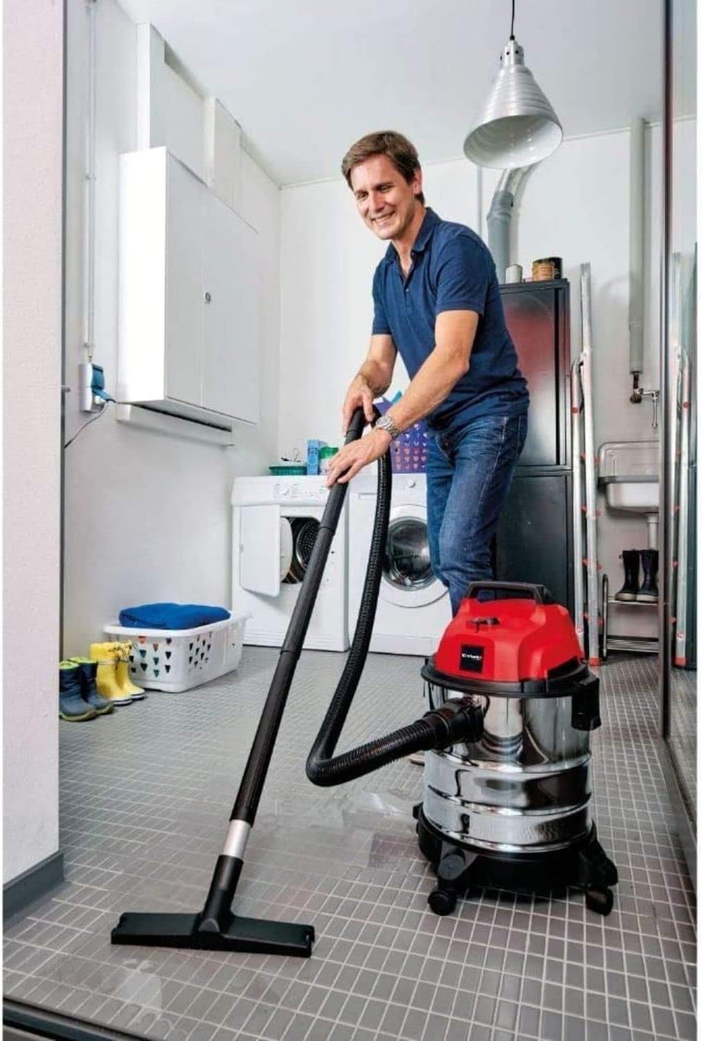 Einhell TC-VC 1820 S - aspirador seco-molhado, inox, 180 mbar, 1250 W, 230 V, 80 dB (ref. 2342167).