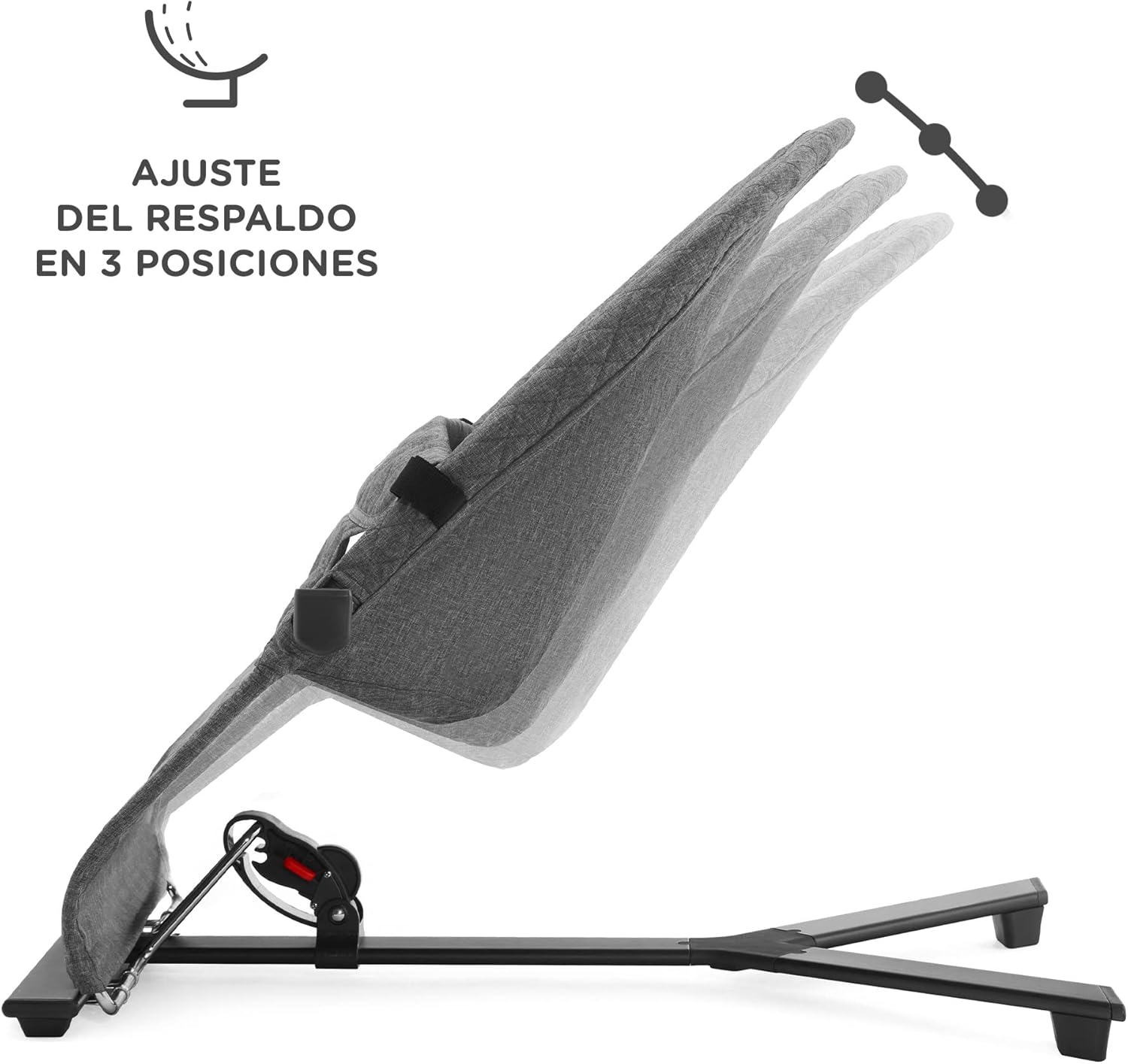 kk Kinderkraft MIMI Rede de bebé desde o nascimento, balança para bebés, dobrável compacto, reutilizável com uma mão, movimento natural, arco com brinquedos, fácil de limpar, cinzento