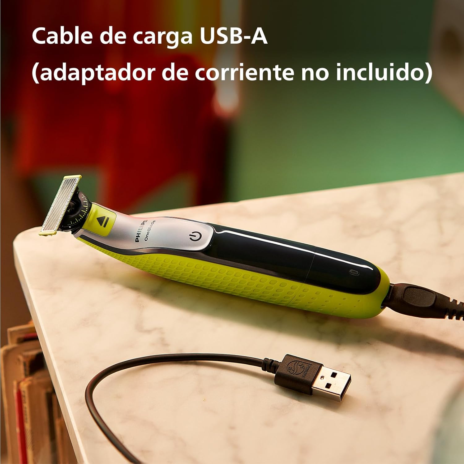 Philips OneBlade 360 Máquina de barbear híbrida, barbeador elétrico e máquina de barbear, 2 lâminas 360, guia de pente ajustável 5 em 1 (modelo QP2734/30)