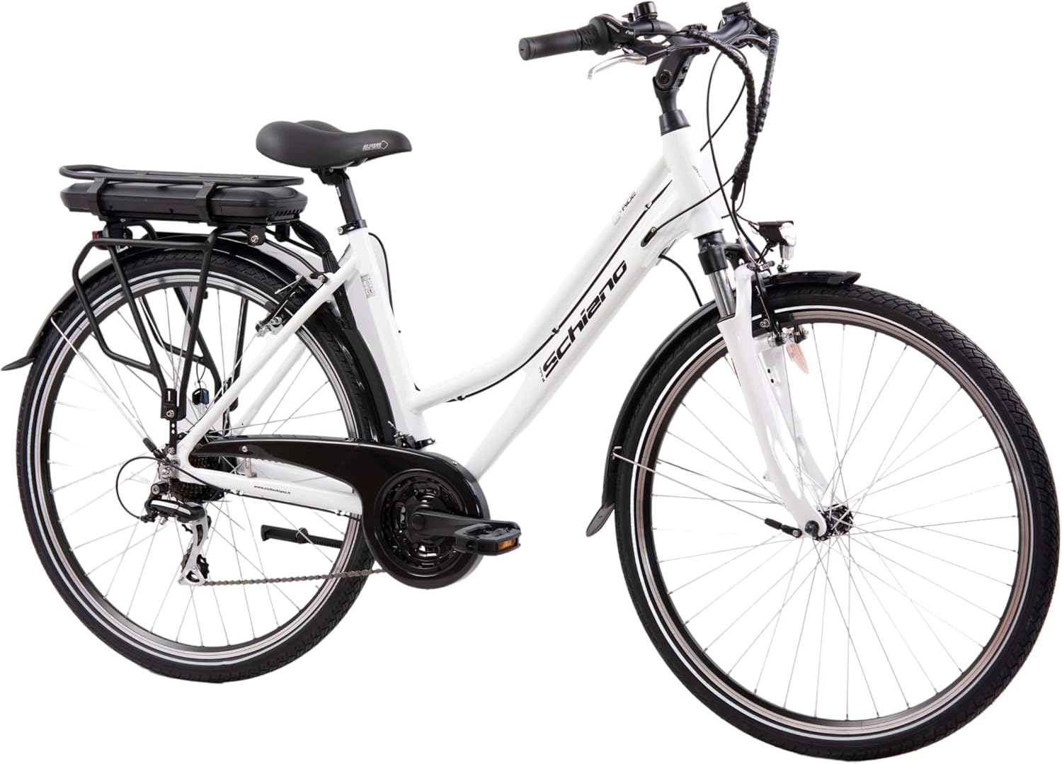 F.lli Schiano E-Ride, Bicicleta Electrica de Trekking, 28", Batería 36V 10.4Ah Extraíble, Motor 250W 40Nm, Bici Electrica Urbana, Unisex Adulto