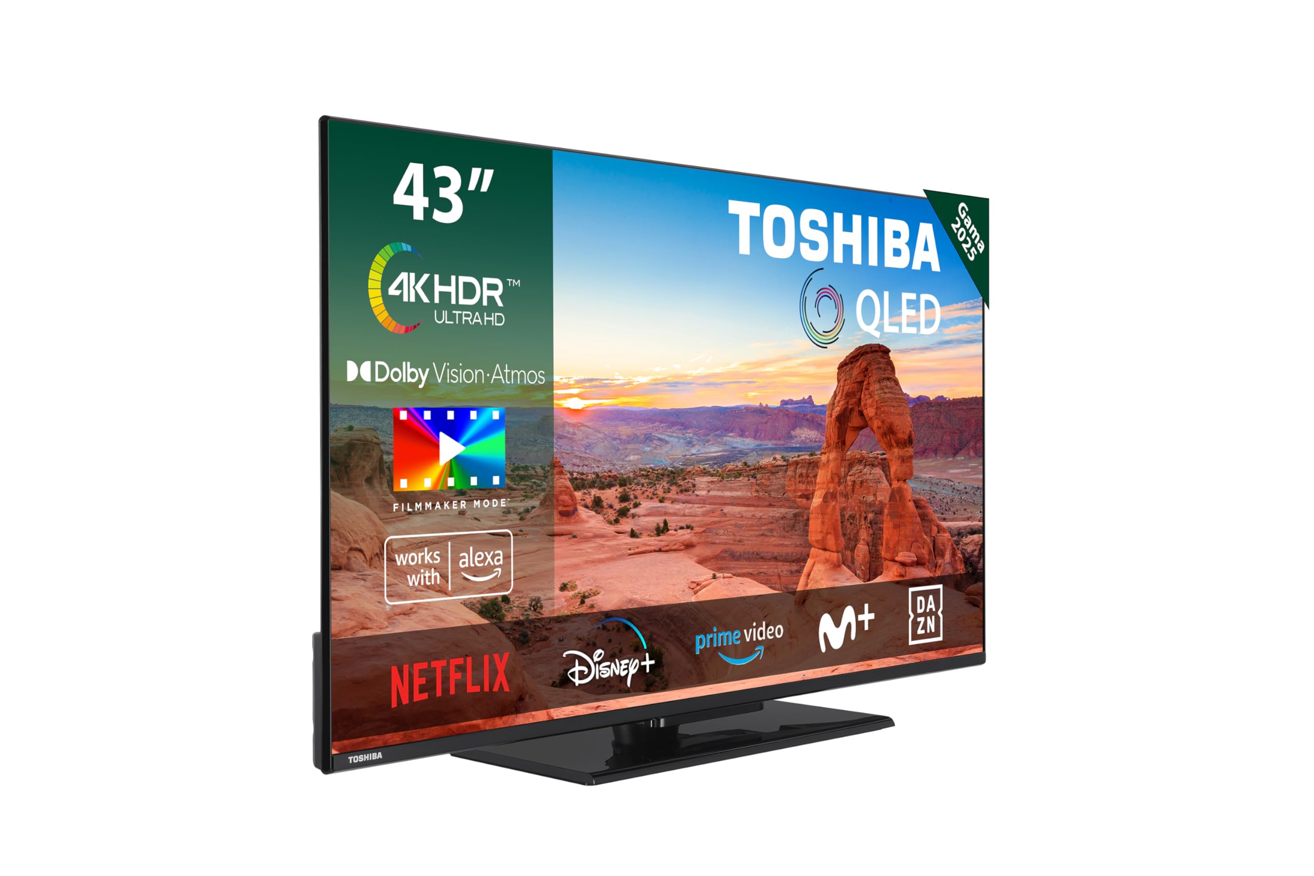 TOSHIBA 50UV2363DG Smart TV 4K UHD de 50", sin Marcos, con HDR10, Dolby Audio, Compatible con Asistente de Voz Alexa y Google