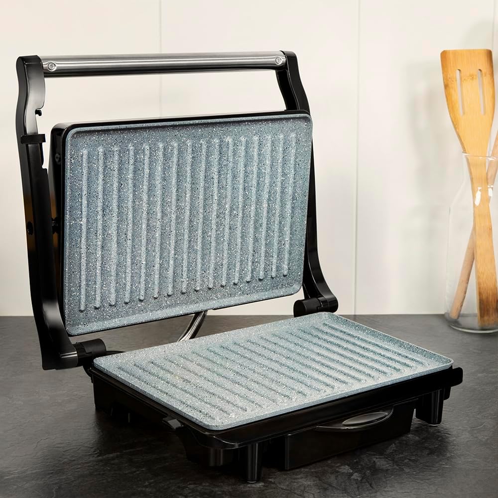 Cecotec Rock'nGrill Grelha elétrica com revestimento antiaderente RockStone