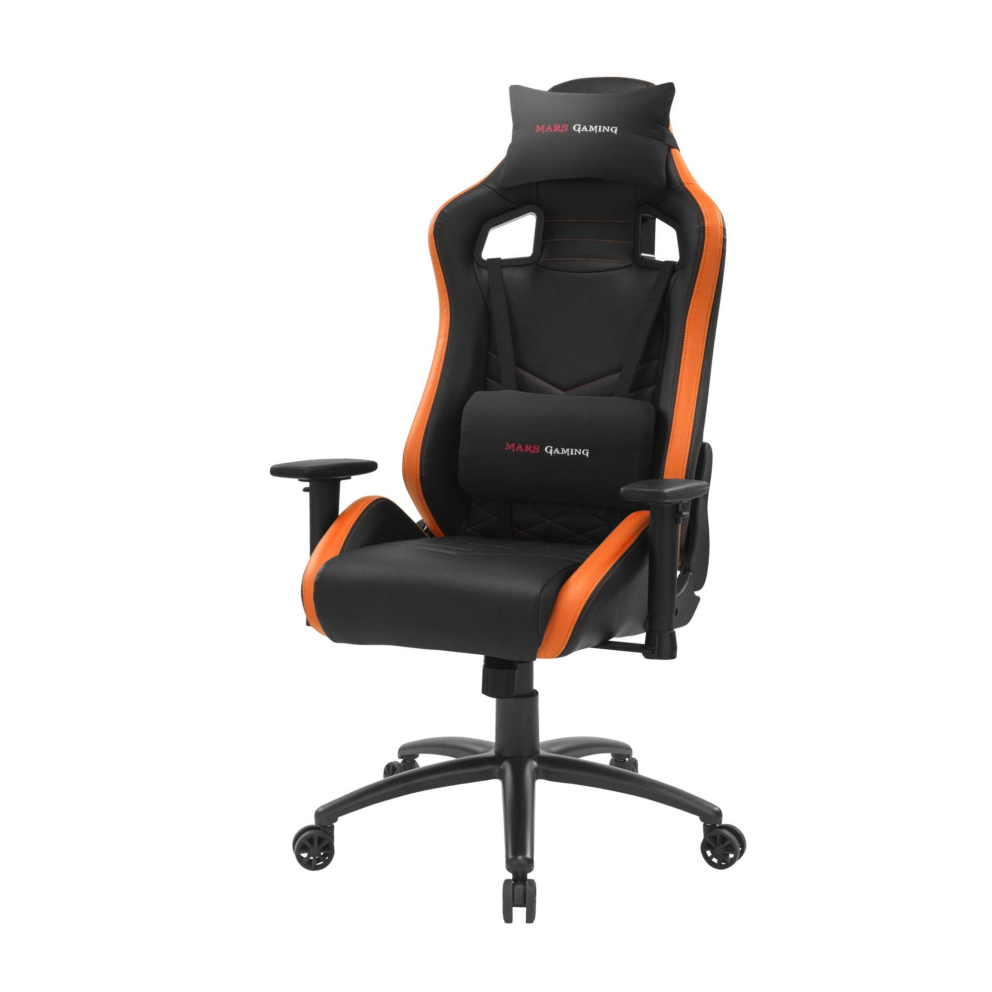 Mars Gaming MGC-ERGOB, cadeira de jogos ergonómica, assento e encosto de malha respirável, encosto de cabeça regulável, altura ajustável entre 110,5 e 120,5 cm, sistema de equilíbrio de 3° a 18°