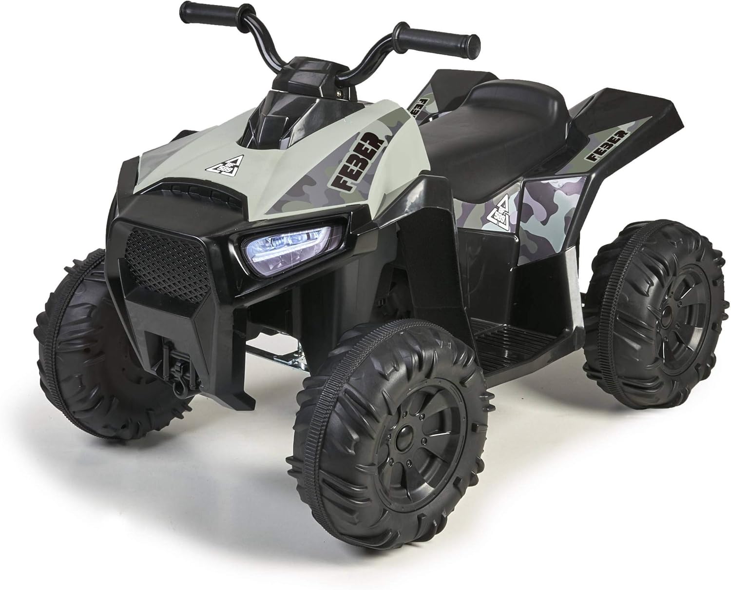 FEBER- Quad Boxer, Vehículo eléctrico a batería, 12 V, Verde (Famosa 800012541), Versión previa