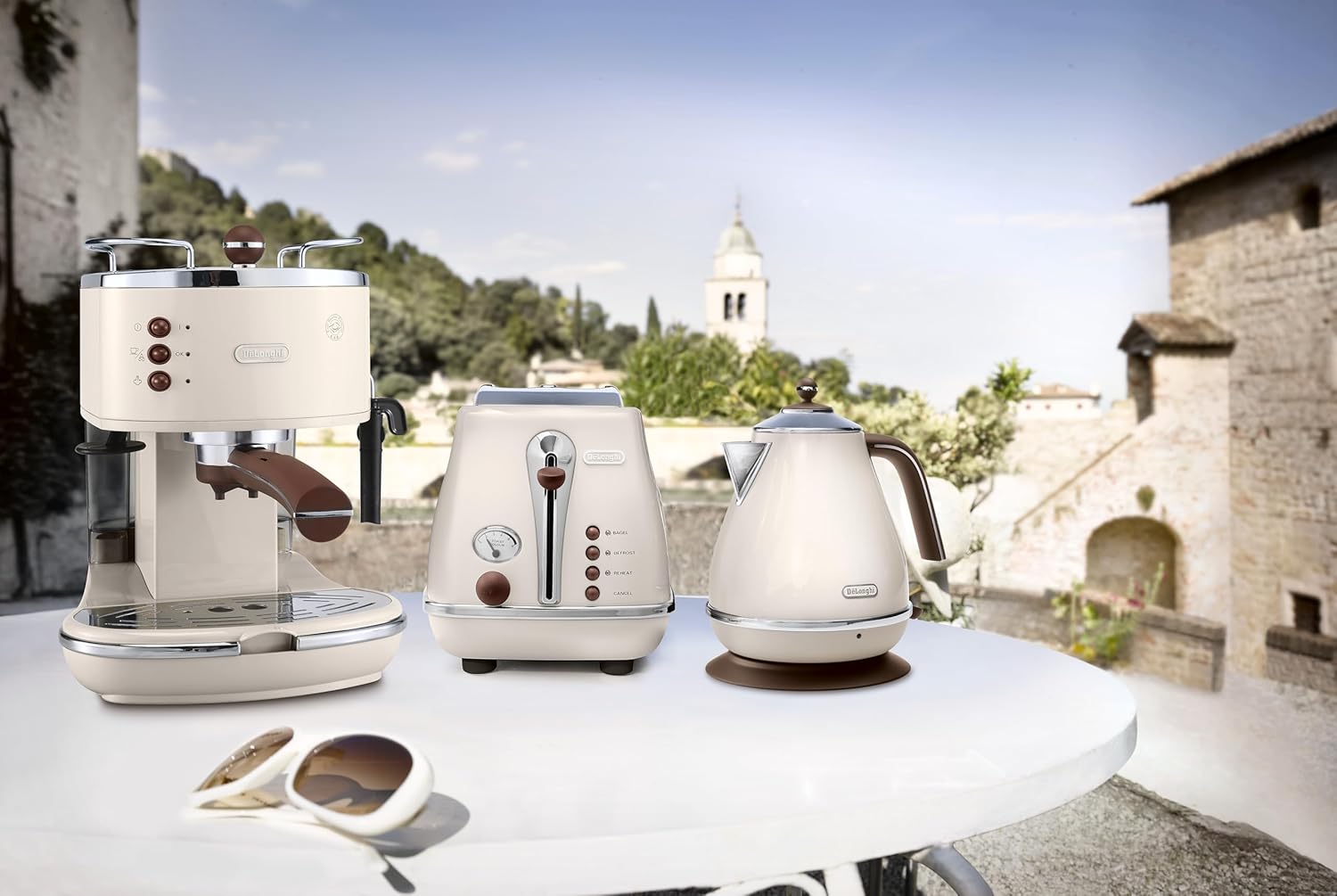 De'Longhi DELONGHI Icona Vintage ECOV 311.BG Mã Quina expresso 1,4 L semi-automática tica, 1100 W, 2 taças, 0 decibéis, aço inoxidável, bege