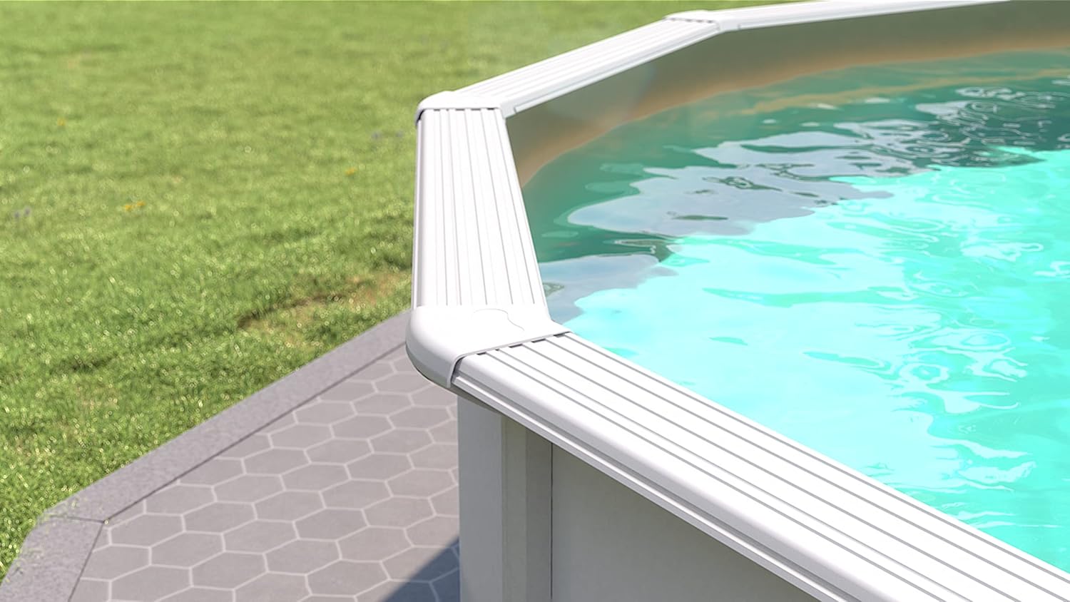 Steinbach Nuovo de Luxe II 012141SA – Piscina de parede de aço, Ø 360 x 120 cm, piscina robusta em branco para até 11 000 litros de água, com revestimento interior resistente à areia e