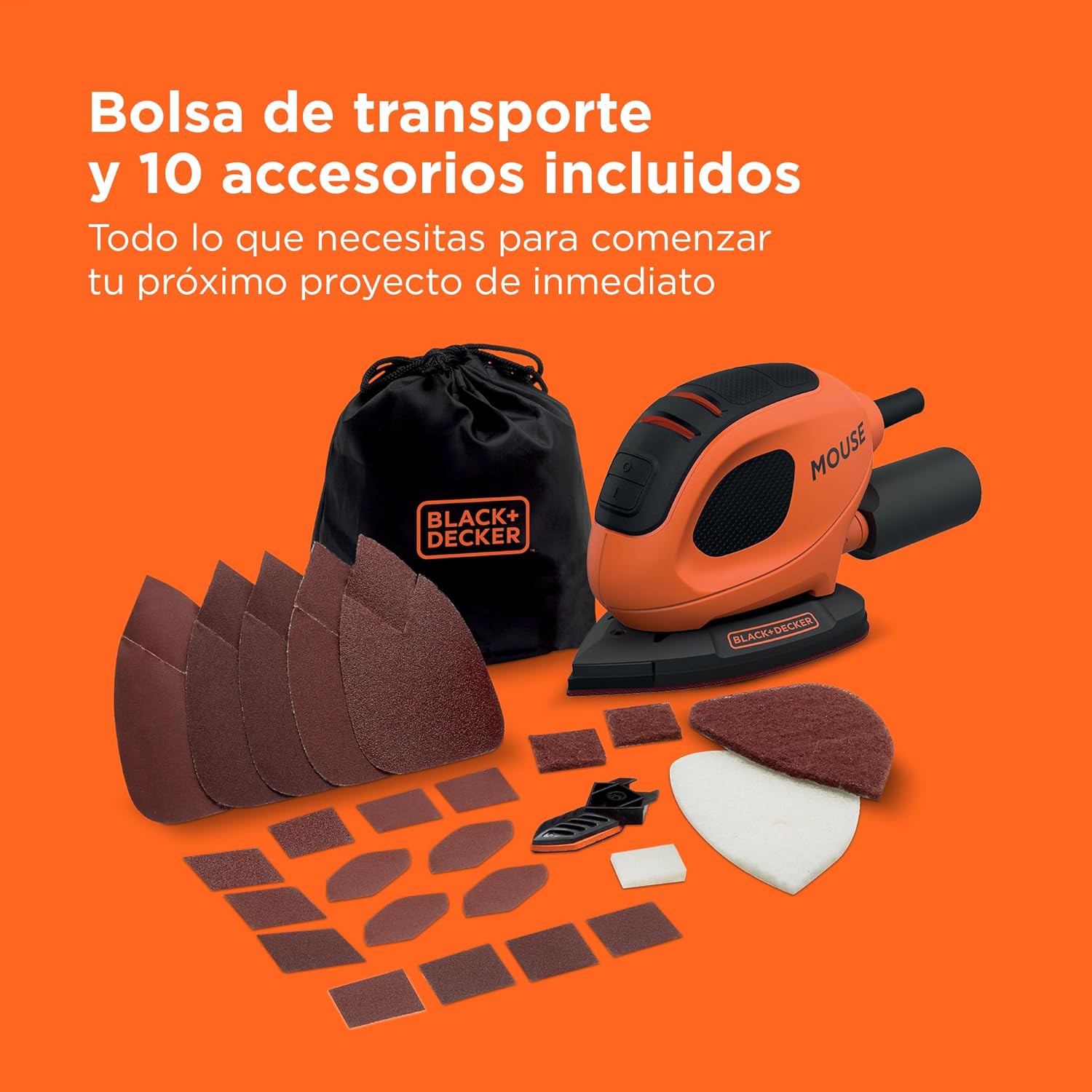 BLACK + DECKER BEW230BC-QS Mouse, Lixadeira de detalhe, 55 W