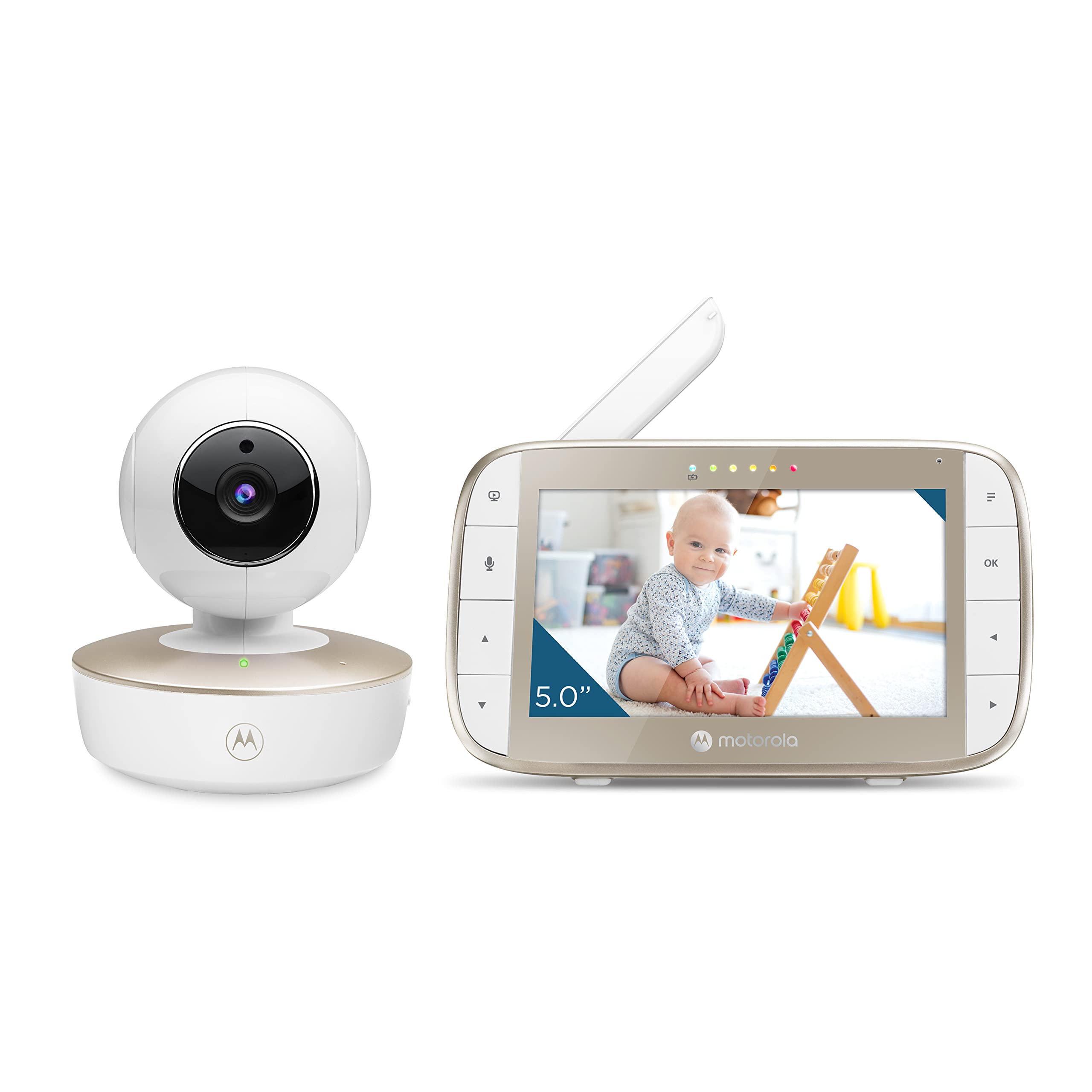 Motorola Nursery VM483 Videomonitores para bebés, unidade para pais de 2,8 polegadas, infravermelhos, zoom digital, função Talk-Back, branco
