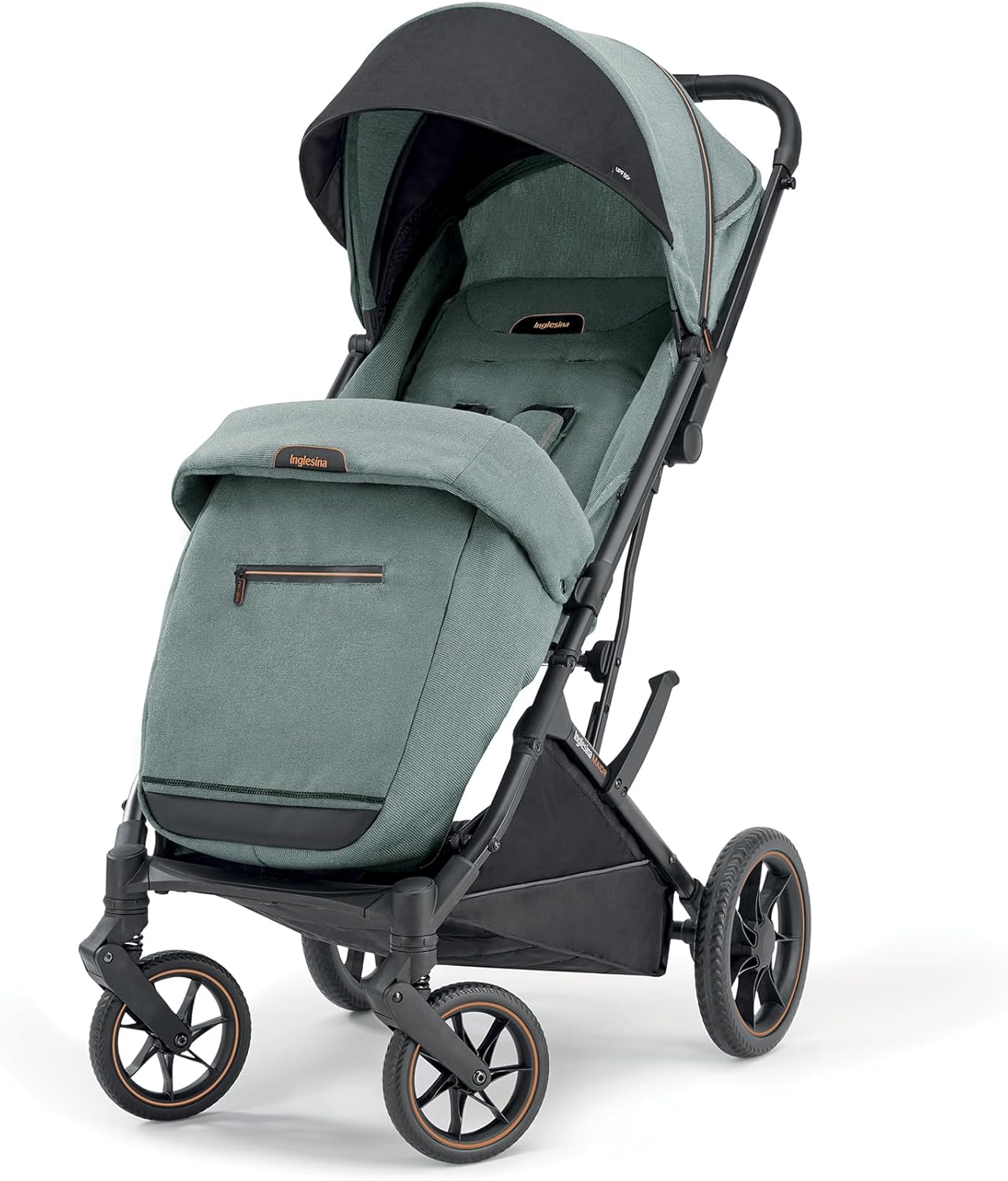 Inglesina Maior cadeira de passeio compacta e leve, cor Igloo cinzento, rodas grandes, encosto dobrável, até 22 kg