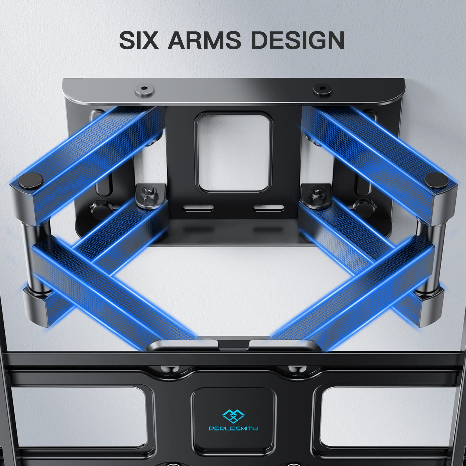 PERLESMITH Suporte de TV de parede articulado, inclinável e giratório – Suporte de TV para telas de 26 a 70 polegadas – MAX VESA 400x400 mm, para suportar 45 kg