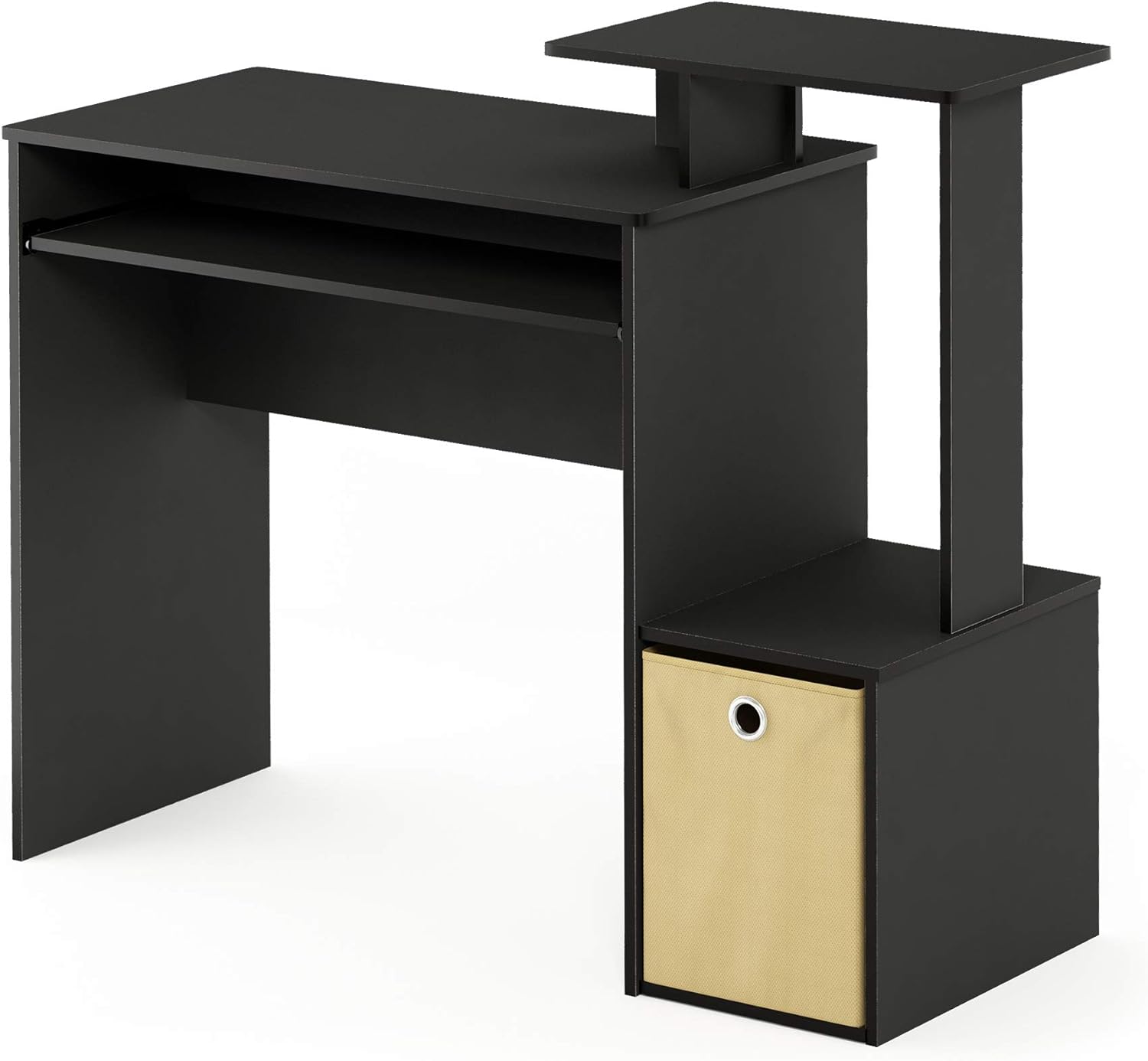 Furinno Secretária de computador preto/castanho