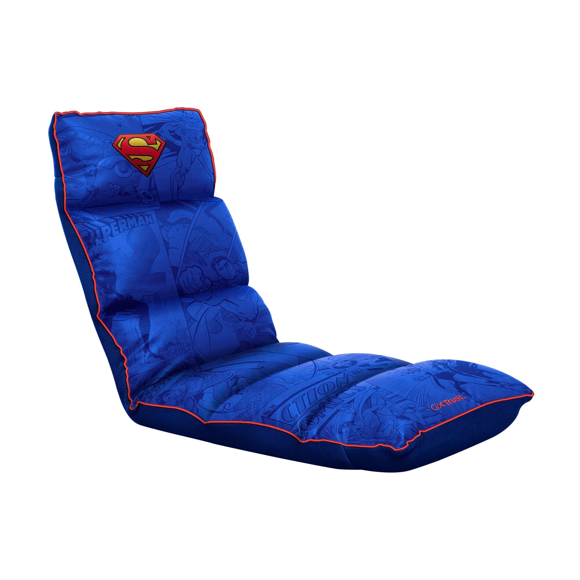 Trust Gaming GXT 718 Rayzee Silla Gaming Plegable, Cojin de Suelo Para Consolas, Respaldo Ajustable, Peso de Hasta 125 kg, Silla Gamer para Niño, Juegos, Lectura, Relax, TV - Negro