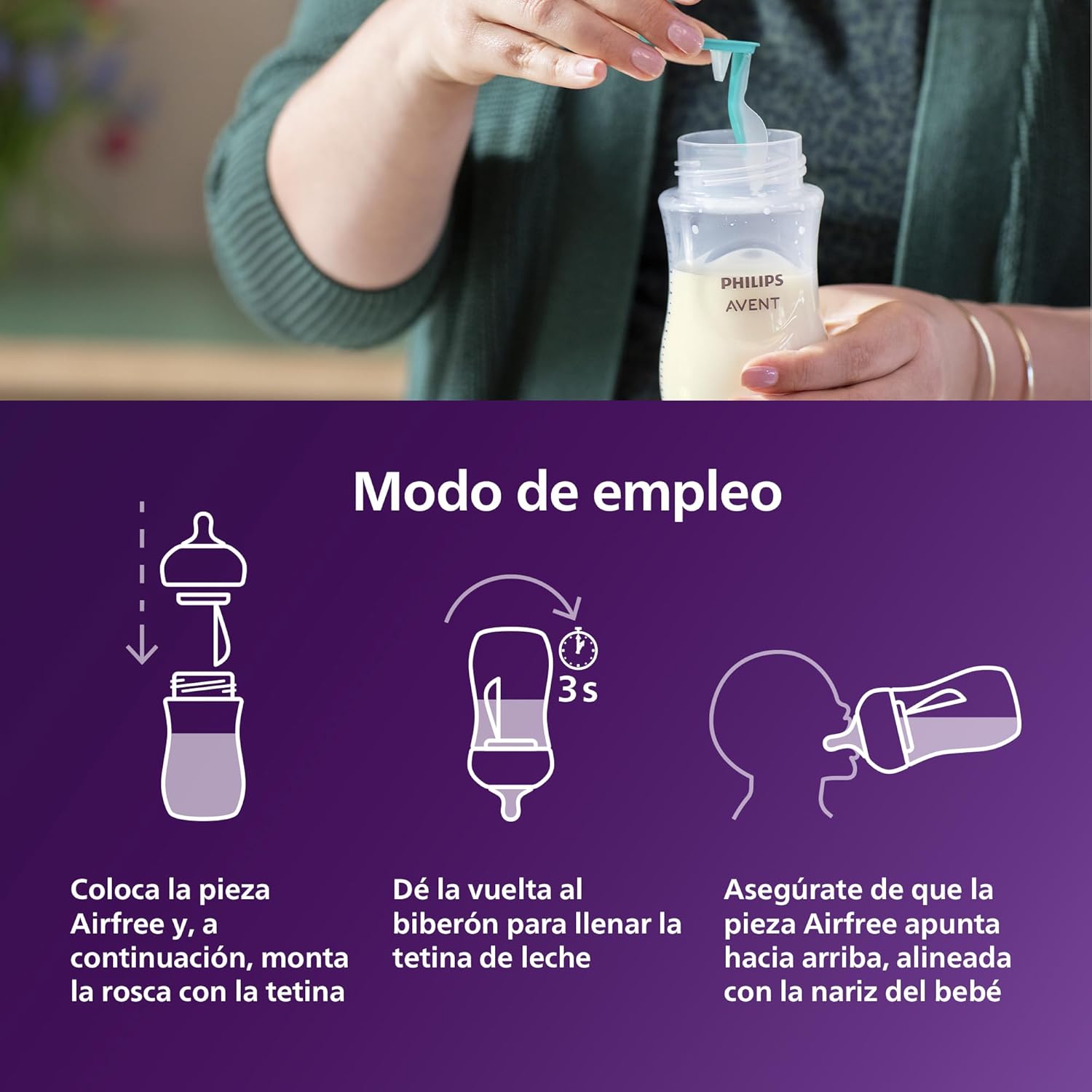 Philips Avent Set de presente para recém-nascidos: 4 biberões com sistema AirFree, chupeta ultra macia e escova, 0-12 meses (modelo SCD657/11)
