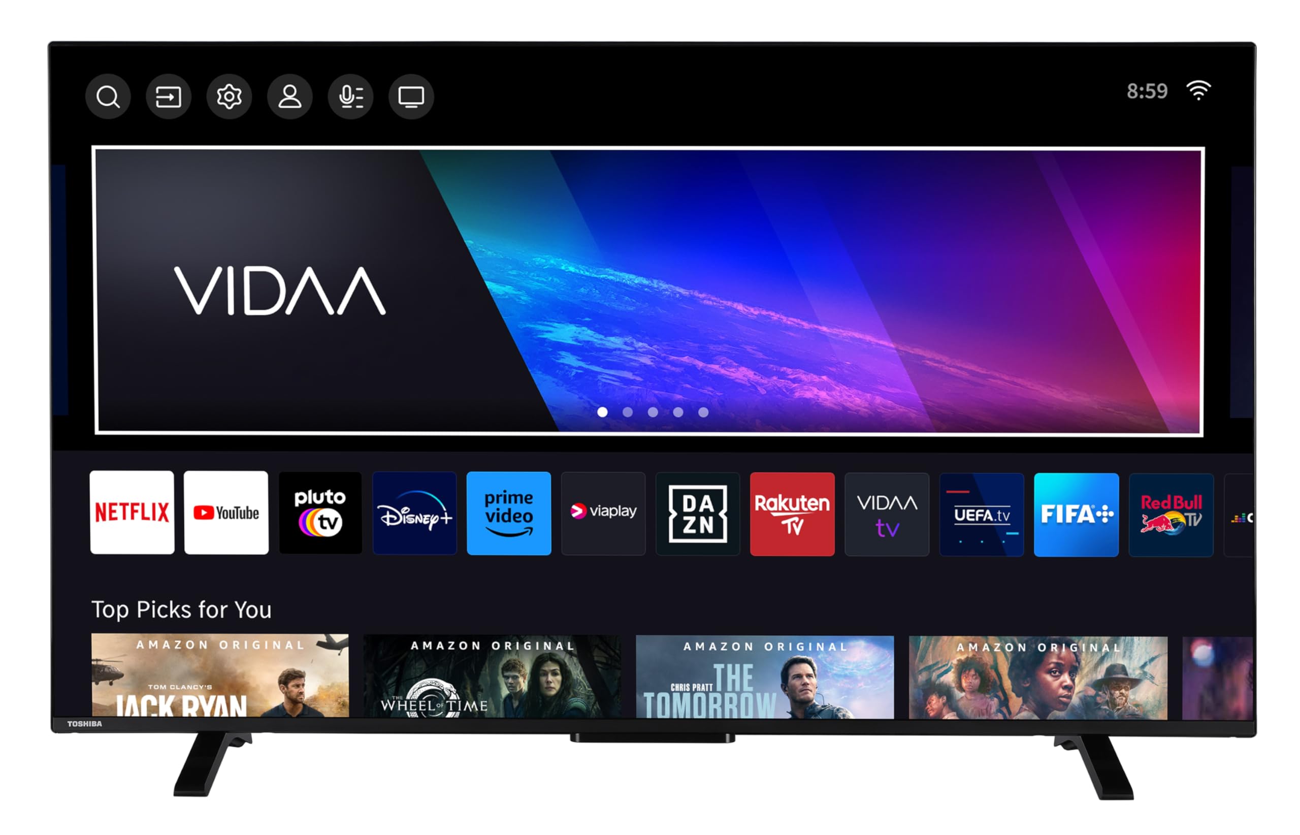 TOSHIBA 50UV2363DG Smart TV 4K UHD de 50", sin Marcos, con HDR10, Dolby Audio, Compatible con Asistente de Voz Alexa y Google