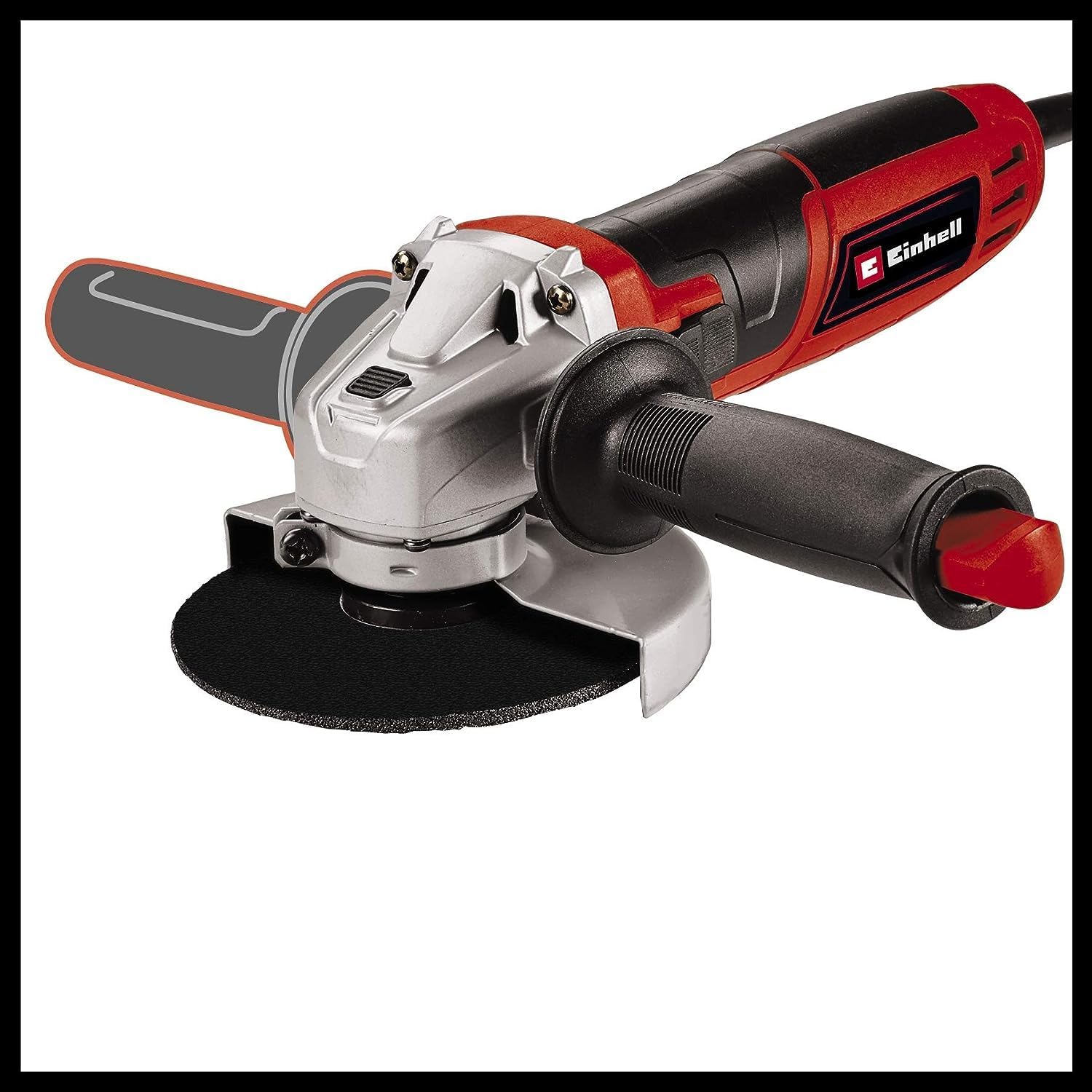 Einhell Moedor de ângulo TC-AG 125/850 (850 W, protetor para discos de corte de 125 mm de diâmetro, proteção contra arranque involuntário, envio sem disco de corte)