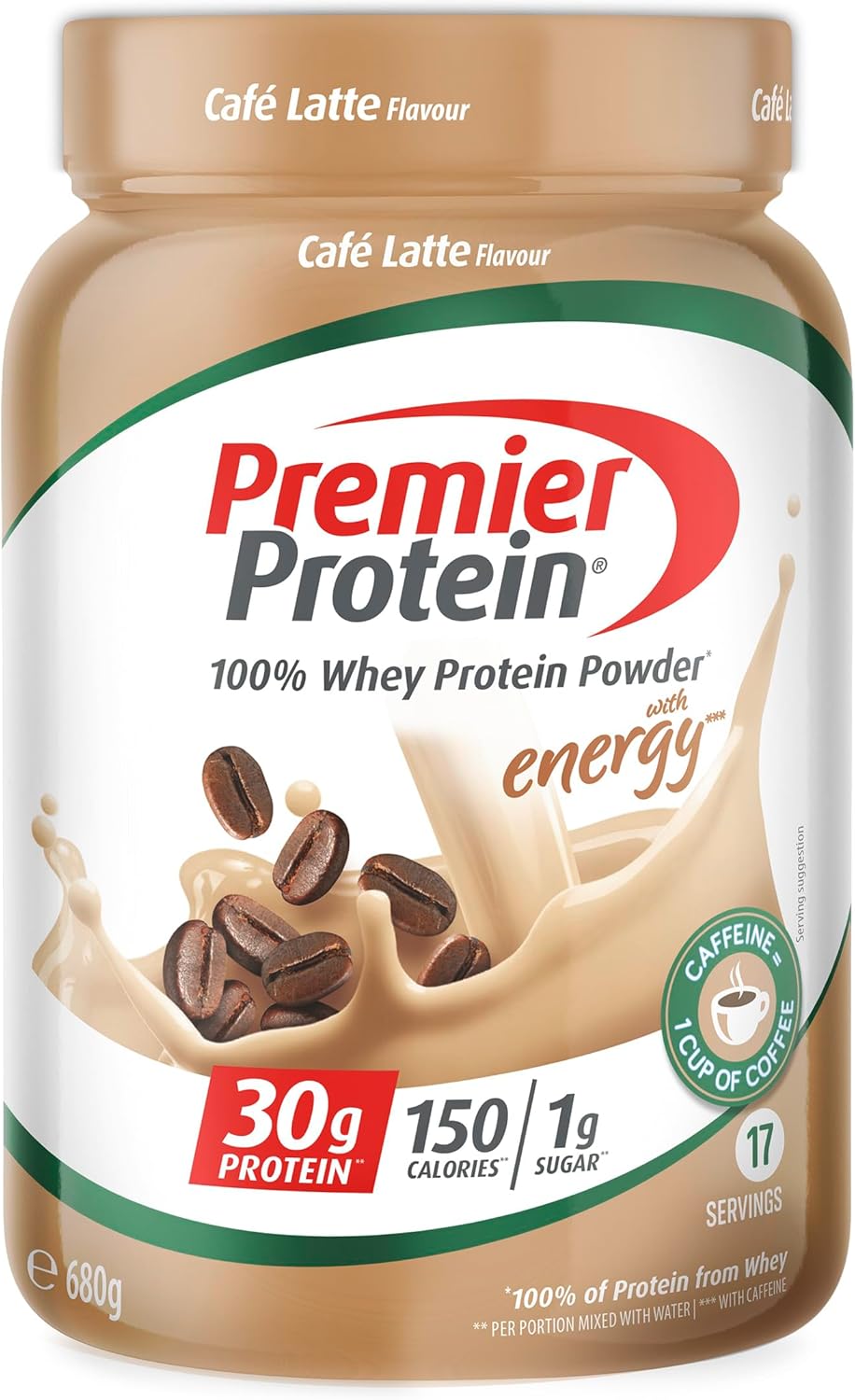 Premier Protein - Whey 100 % Protein Powder - Café Latte - 680 g