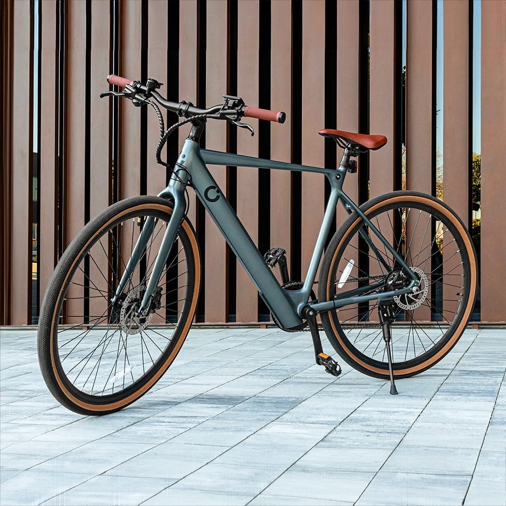 Cecotec Bicicleta Eléctrica de Ciudad, Ruedas 28", hasta 70-90 Km de autonomía, Cuadro Aluminio, Suspensión Delantera, Cambio Shimano, Disco de Freno, Pantalla
