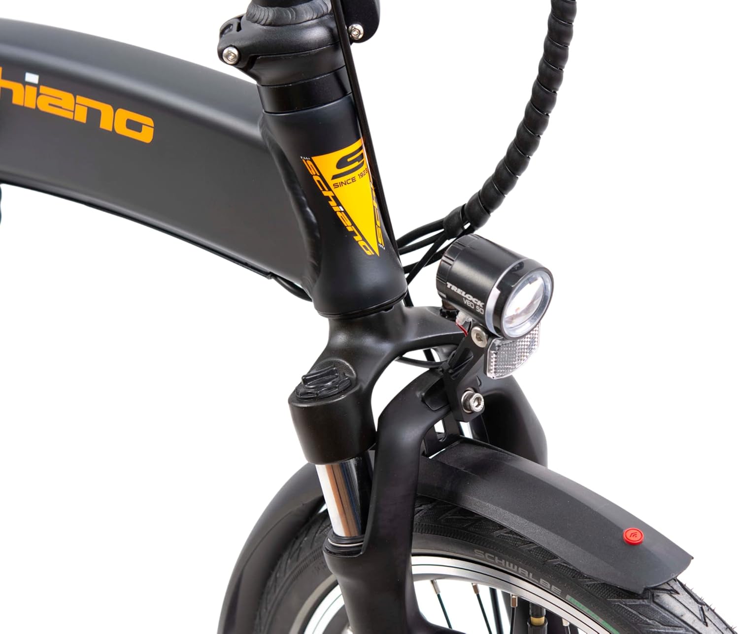 F.lli Schiano Galaxy, bicicleta elétrica dobrável, 20", bateria de 36 V de 10,4 Ah removível, motor 250 W de 40 mm, bicicleta elétrica urbana, unissexo para adulto, preta