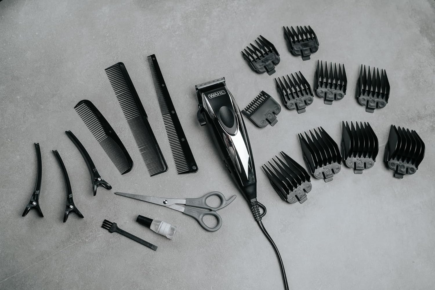 Wahl Home Pro, kit de corte de cabelo, máquina de cortar cabelo com fio para homem, máquina de cortar cabelo para homem, corte de cabelo DIY, corte de cabelo em casa