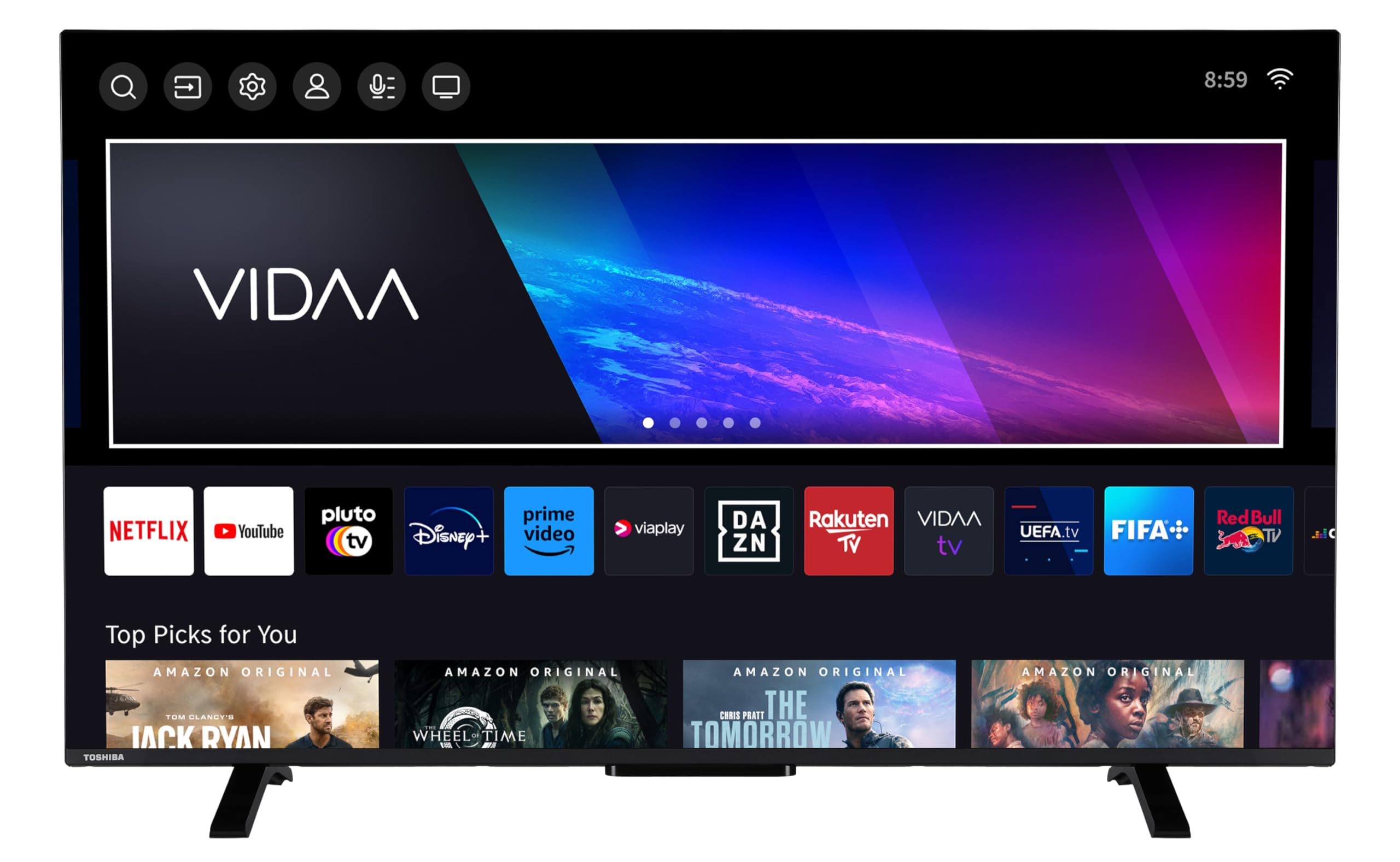 TOSHIBA 50UV2363DG Smart TV 4K UHD de 50", sin Marcos, con HDR10, Dolby Audio, Compatible con Asistente de Voz Alexa y Google