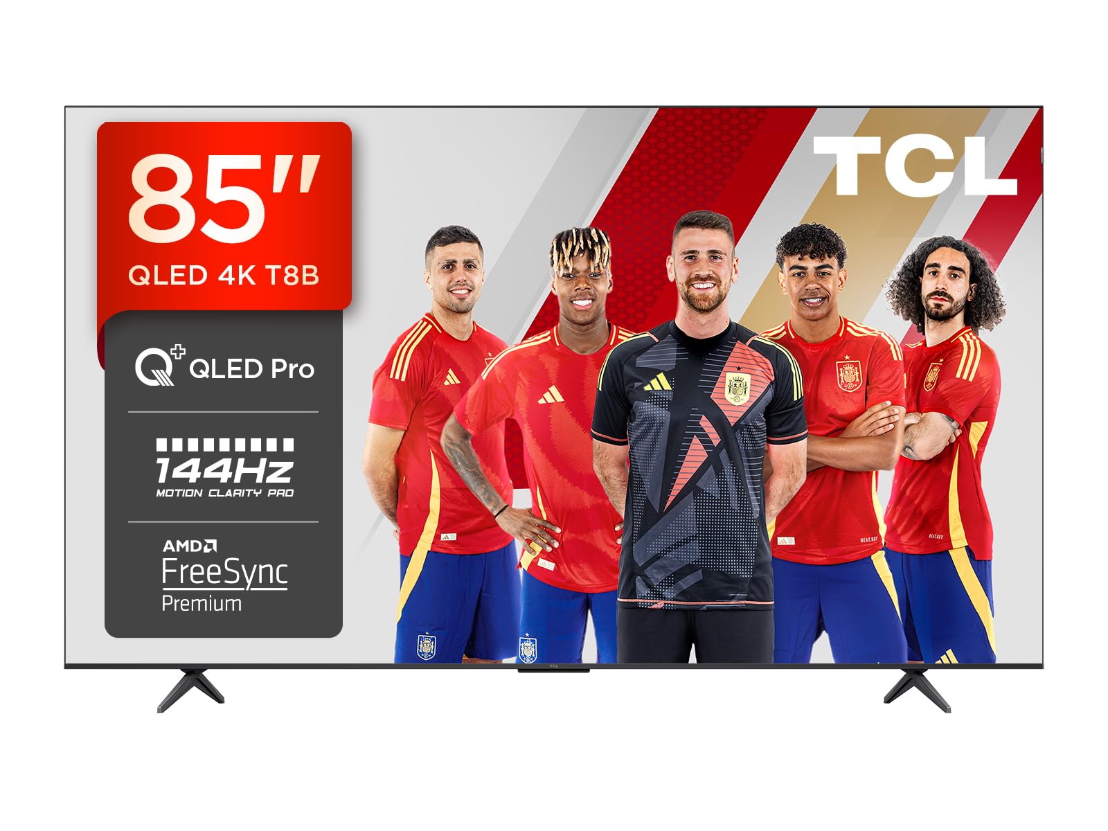 TCL 65T8C 65” QLED 4K 144Hz HDR UHD TV, Smart TV Powered by Google TV (Dolby Vision & Atmos, 144Hz Motion Clarity Pro, FreeSync, Onkyo 2.1 Sound, Voice Control, Compatible with Google Assistant Cast)