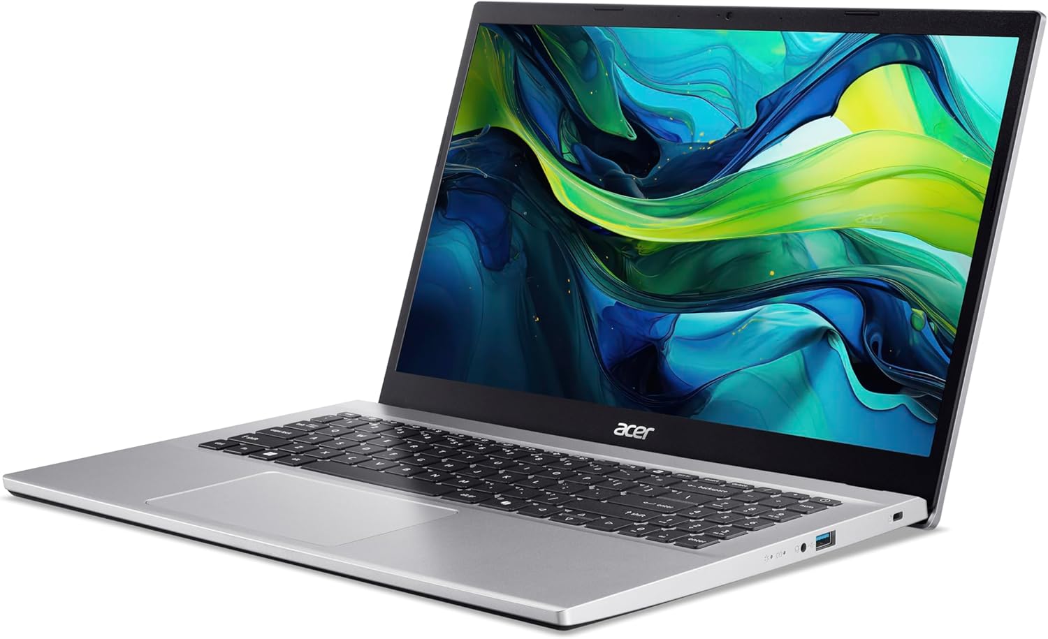 Acer Aspire 3 AMD A315-44P-R4W4, Computador portátil Full HD de 15,6" (AMD Ryzen 7 5700U, 16 GB RAM, 512 GB SSD, AMD Radeon Graphics, Windows 11 Home), cor prateada, teclado QWERTY Espanha añol