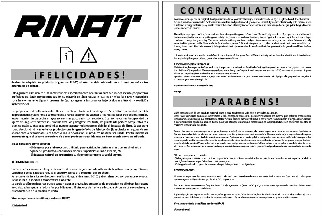 Rinat Kratos Turf Blk Luvas de guarda-roupa, juventude unissexo