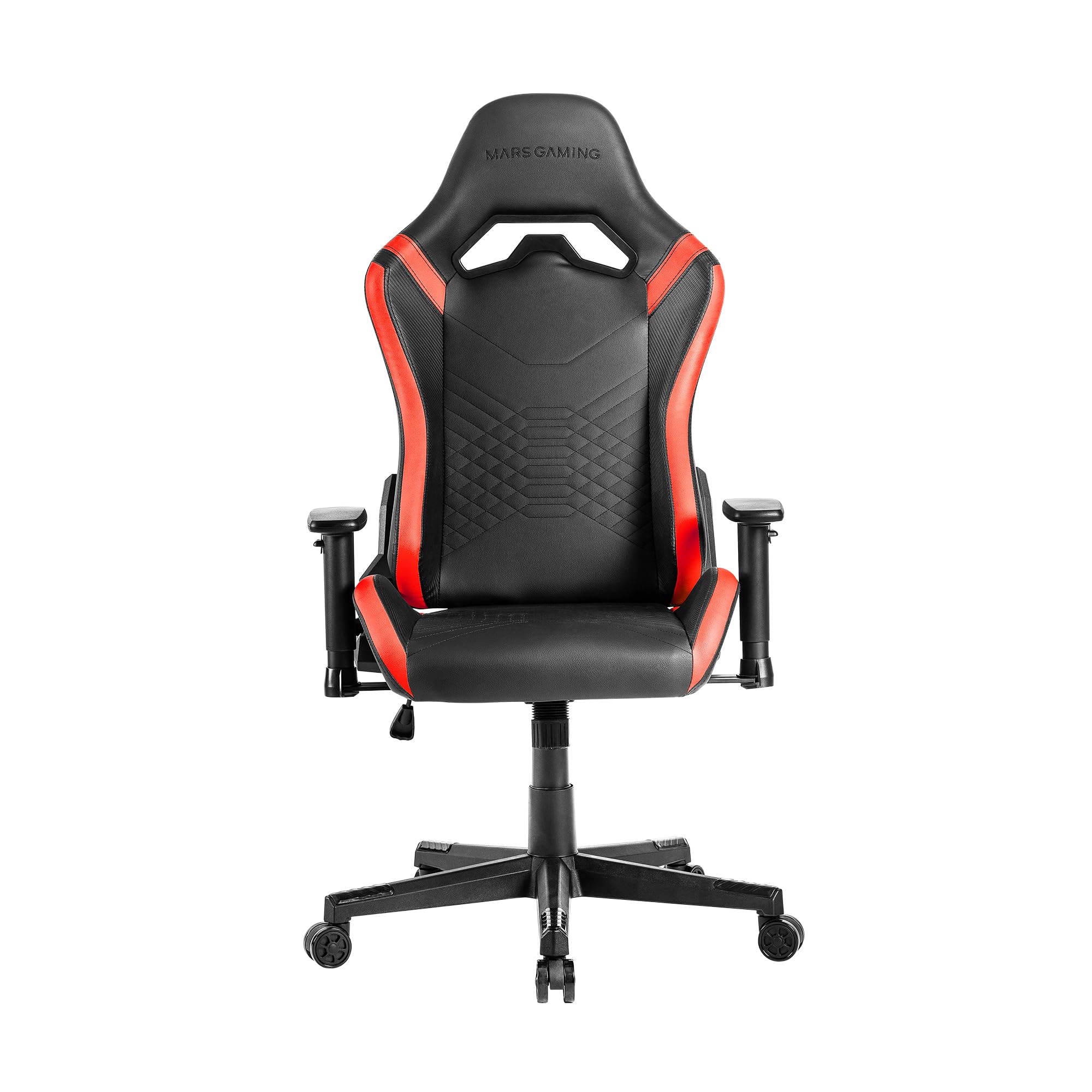 Mars Gaming MGC-ERGOB, cadeira de jogos ergonómica, assento e encosto de malha respirável, encosto de cabeça regulável, altura ajustável entre 110,5 e 120,5 cm, sistema de equilíbrio de 3° a 18°