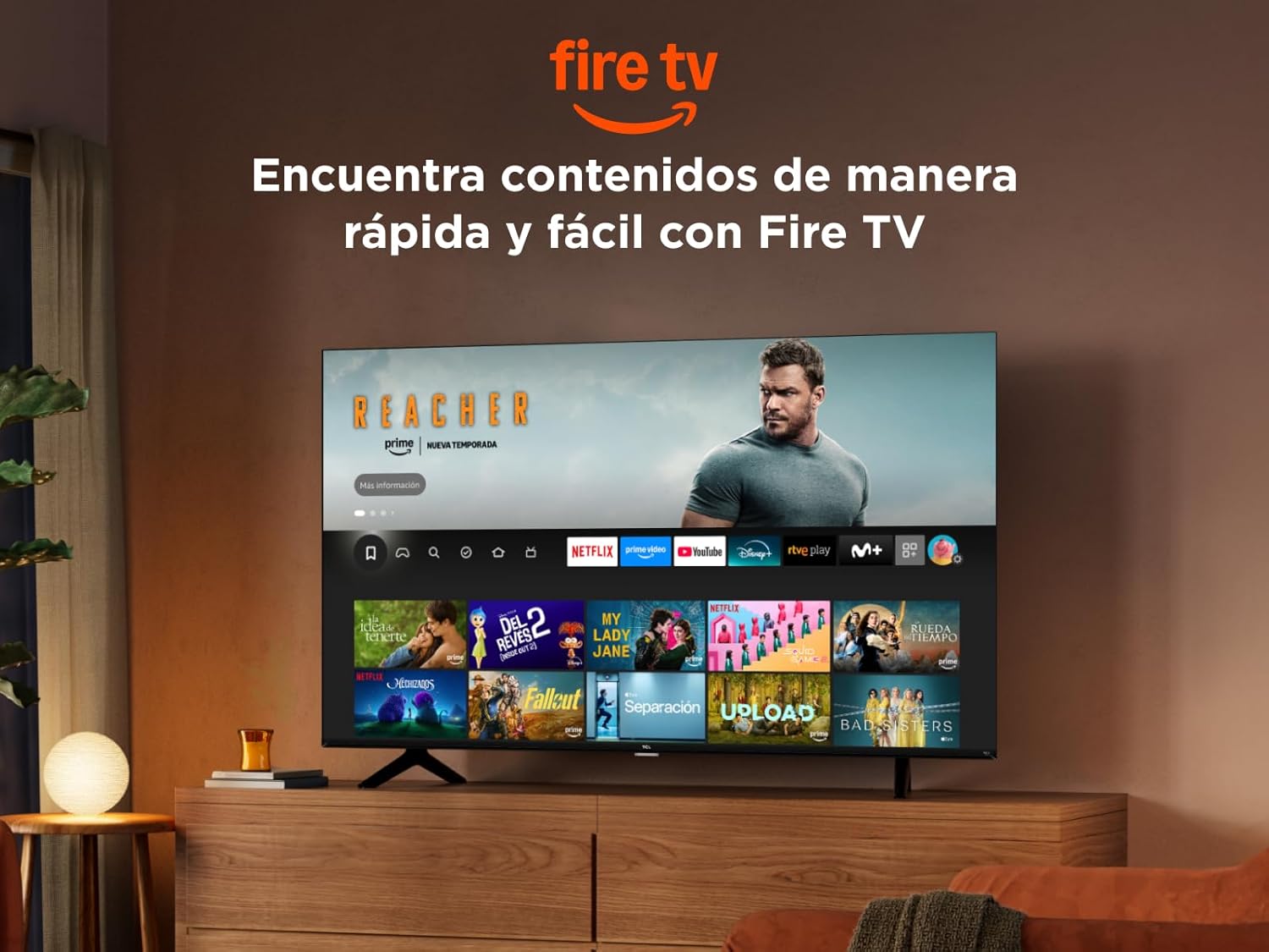 TCL 32SF560 – Smart QLED Full HD 32" TV Direct LED con Fire TVy HDR, Pulsa y Pregunta a Alexa, diseño metálico sin Bisel