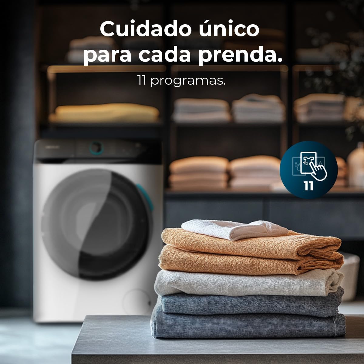 Cecotec Máquina de lavar 6 kg carga frontal Bolero DressCode 6160 Inverter. 1200 RPM, 11 programas, baixo consumo, motor inverter Plus, Steam Max, Drum Clean, programa rápido de 15", painel com