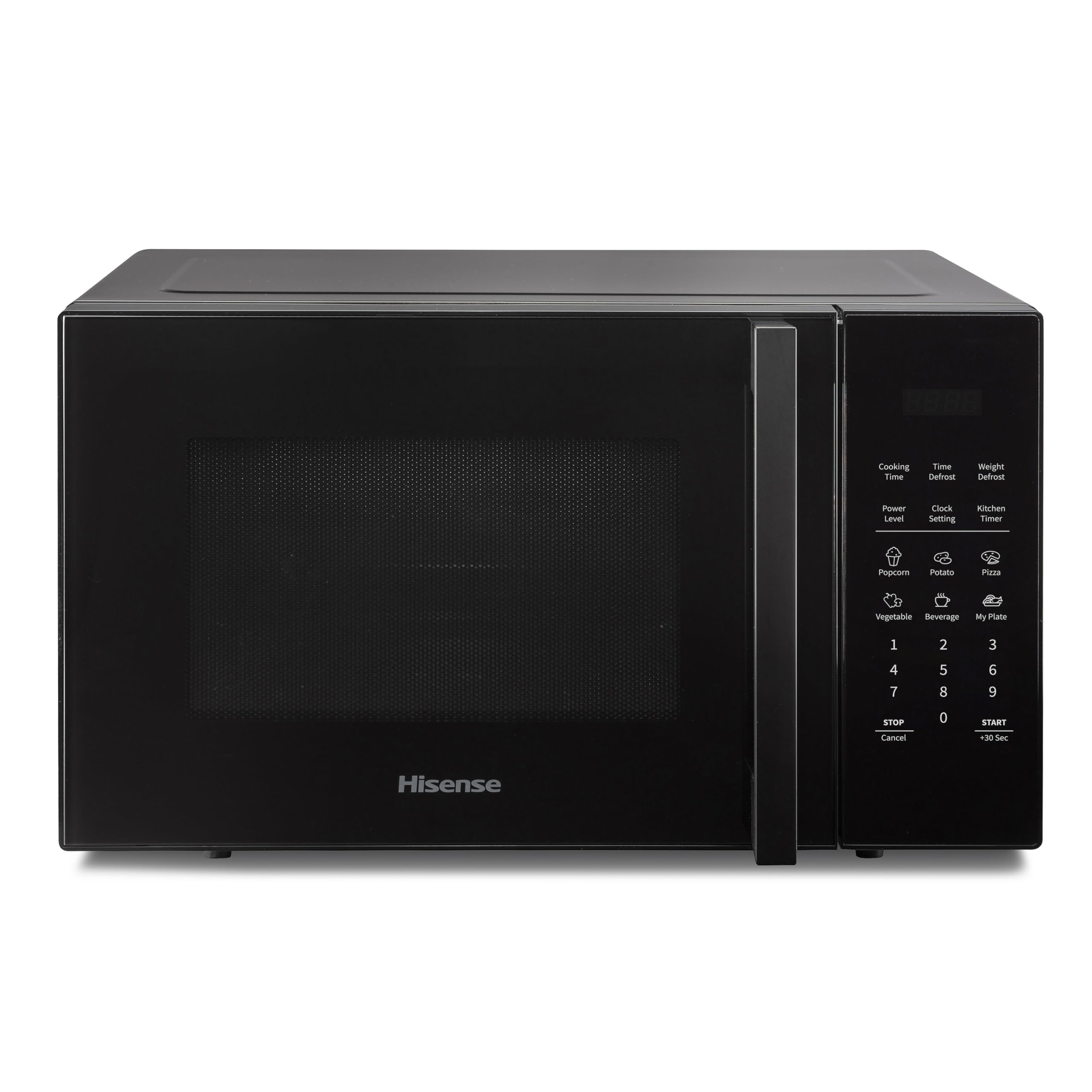 Hisense H20MOBP1G, micro-ondas com brilho de 20 l, 700 W de potência, 800 W Grill, revestimento cerâmico, vidro premium, 5 níveis, limpeza fácil, temporizador de cozedura, preto
