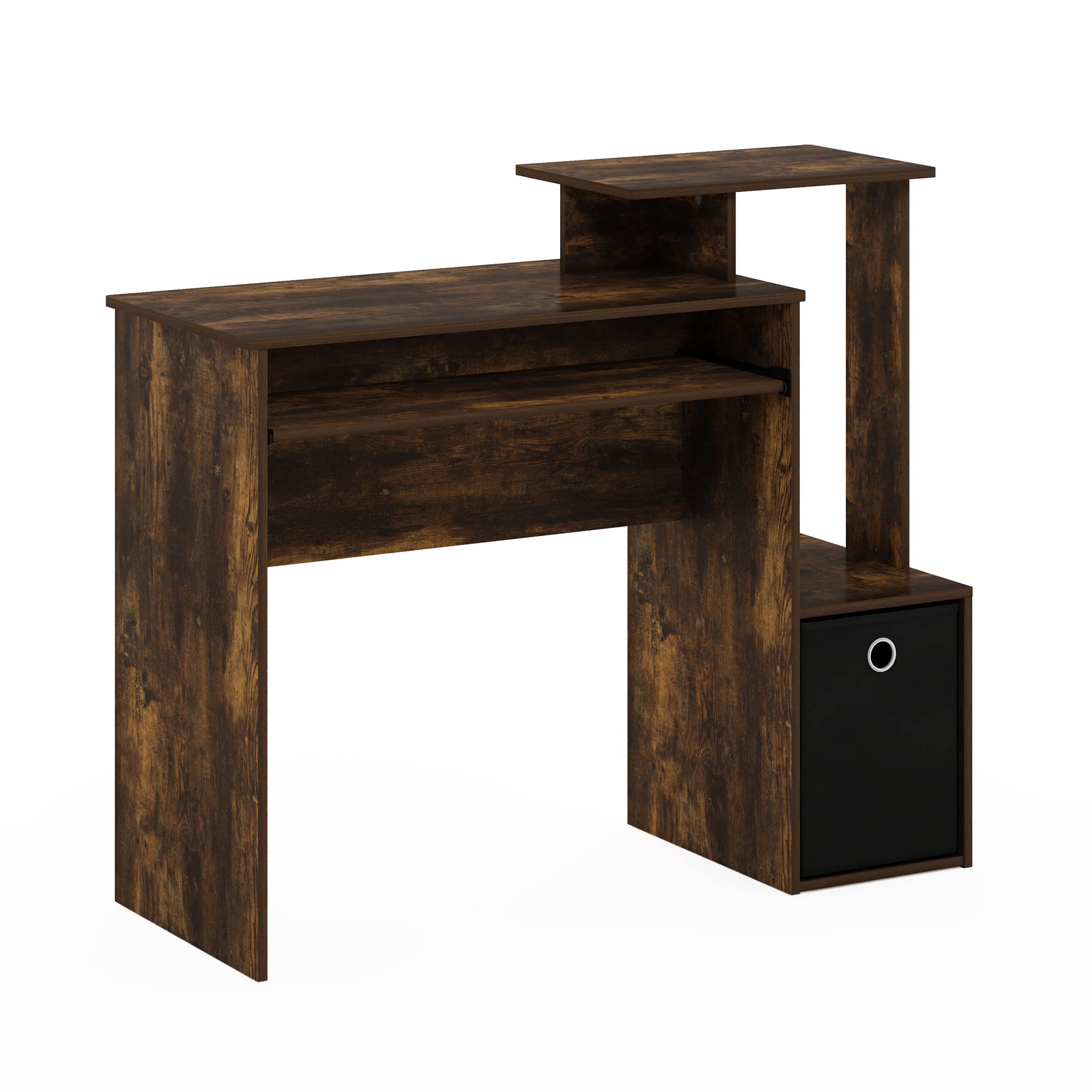 Furinno Secretária de computador preto/castanho