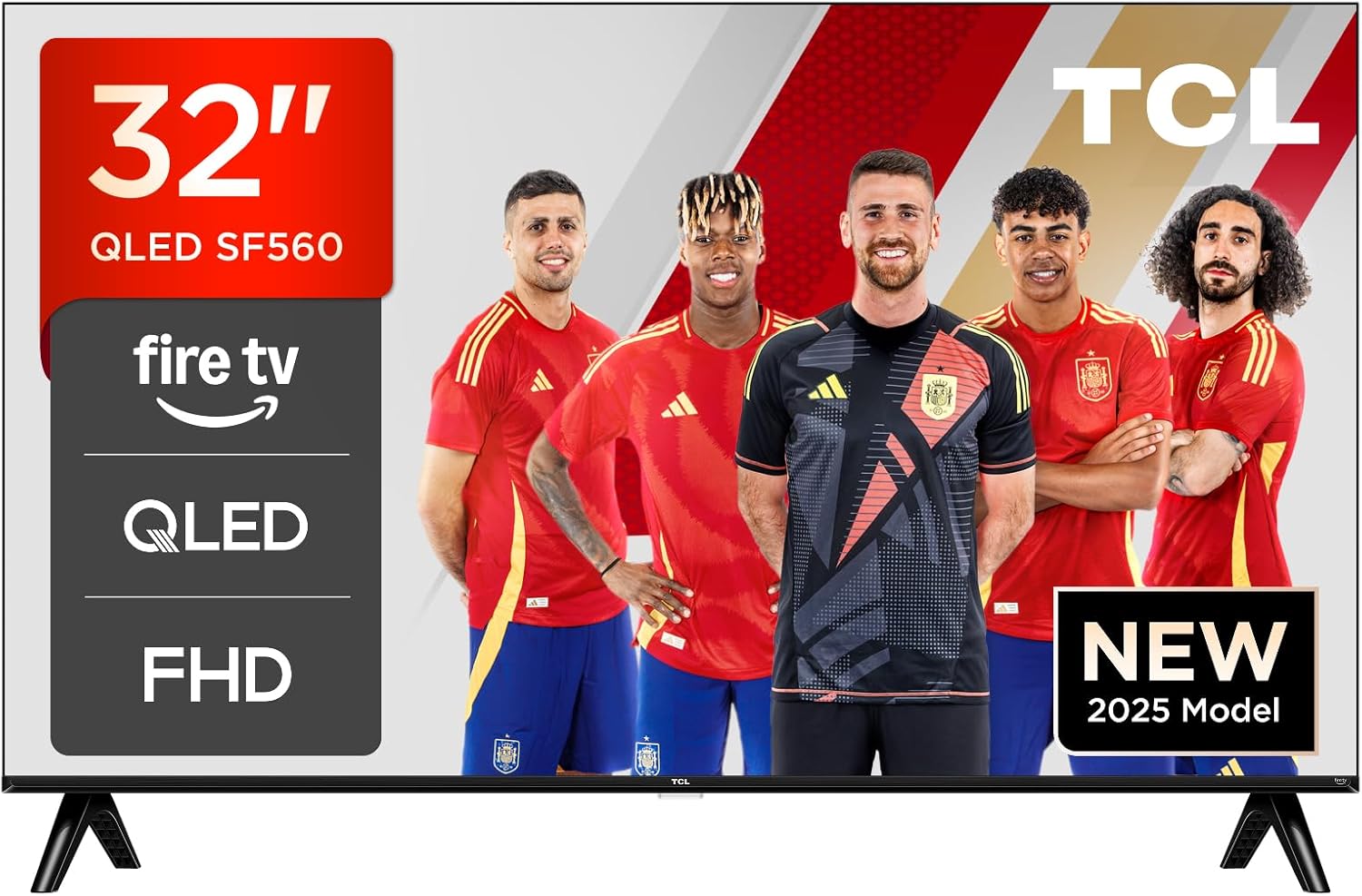 TCL 32SF560 – Smart QLED Full HD 32" TV Direct LED con Fire TVy HDR, Pulsa y Pregunta a Alexa, diseño metálico sin Bisel