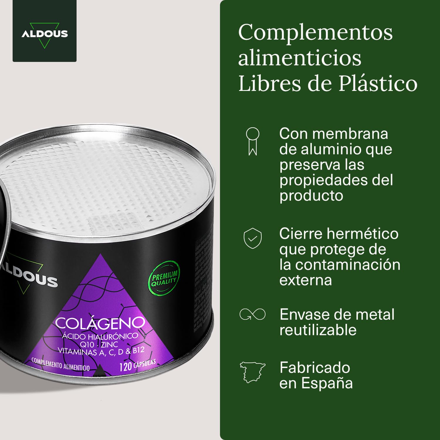 Colágeno Hidrolisado Puro + Ácido Hialurônico + Coenzima Q10 + Vitaminas e B12 + Zinco - 120 dias Dose Máxima - Fórmula Avançada - Colágeno para Articulações Fortes, Pele Lisa e Energia