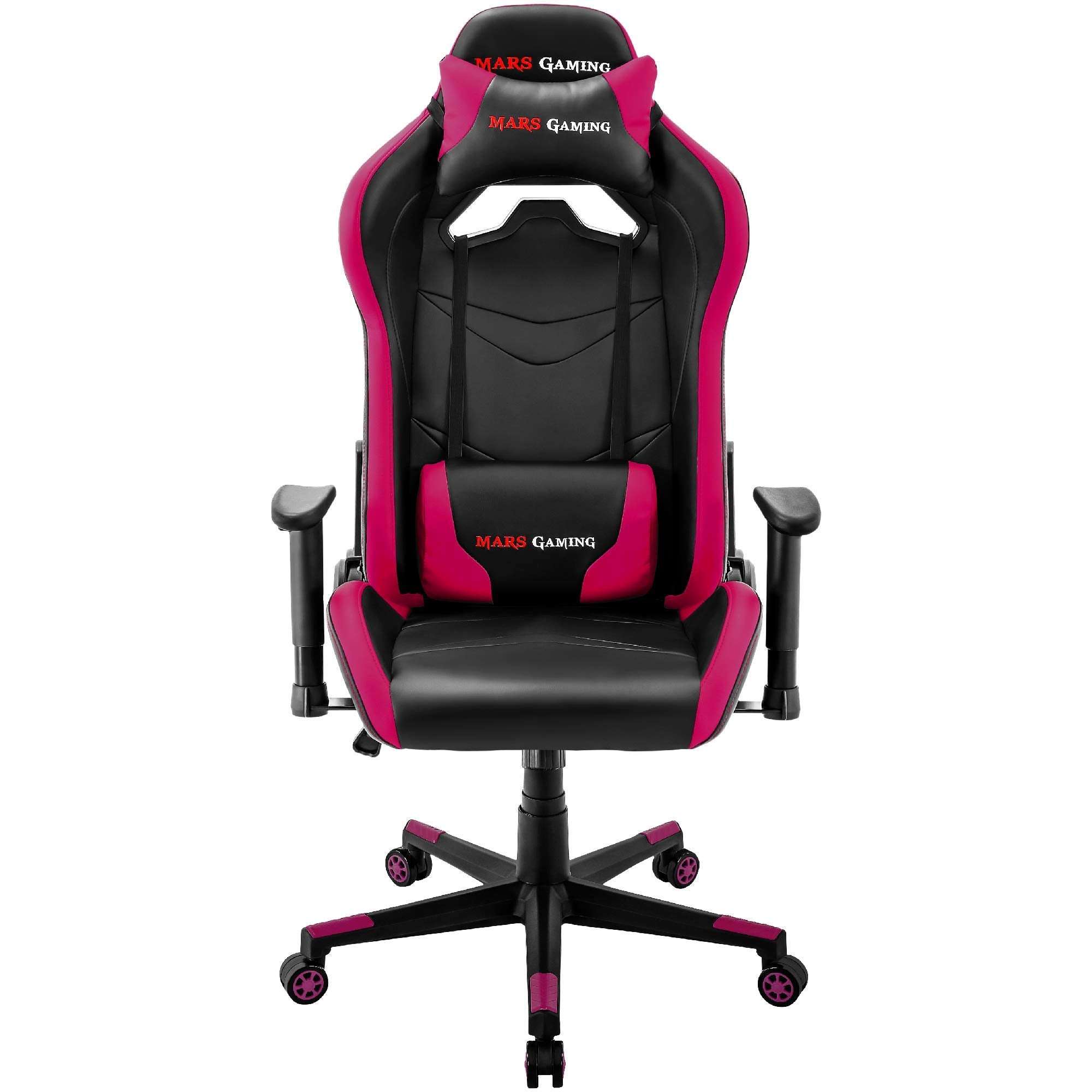 Mars Gaming MGC-ERGOB, cadeira de jogos ergonómica, assento e encosto de malha respirável, encosto de cabeça regulável, altura ajustável entre 110,5 e 120,5 cm, sistema de equilíbrio de 3° a 18°
