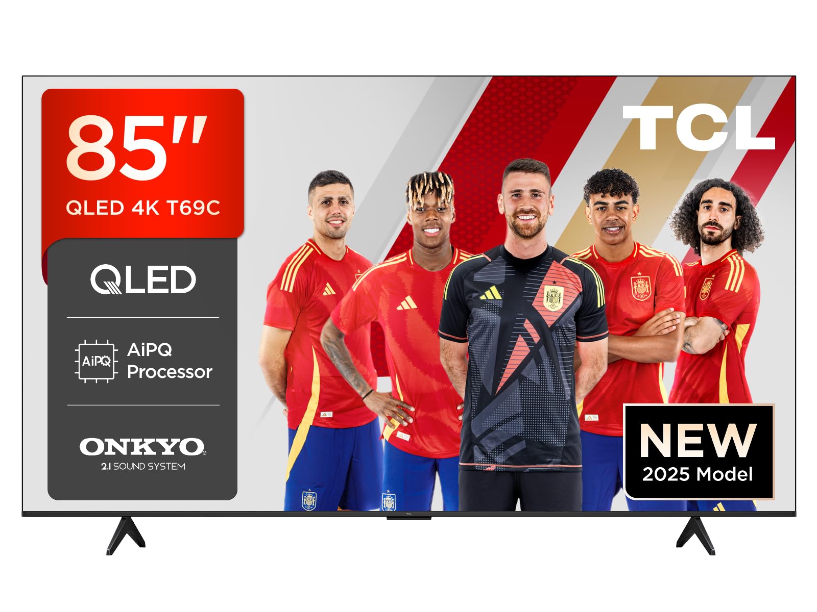 TCL 55T69C QLED 55", TV Direct LED, HDR 4K, Smart TV con Google TV (Dolby Vision y Atmos, Game Master, Motion Clarity, Compatible con Google Assistant y Alexa)