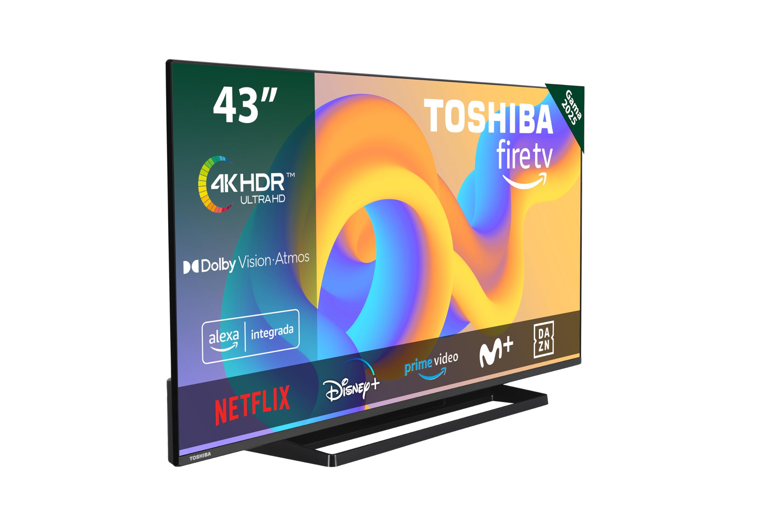 TOSHIBA 50UV2363DG Smart TV 4K UHD de 50", sin Marcos, con HDR10, Dolby Audio, Compatible con Asistente de Voz Alexa y Google