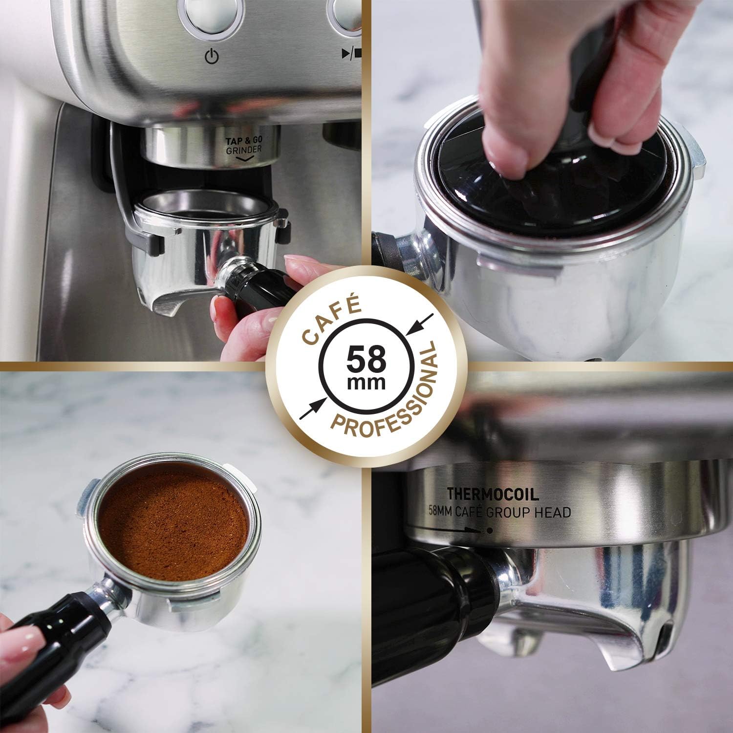 Breville Barista Max máquina de café expresso, totalmente automática com moinho integrado e bomba italiana de 15 bares [VCF126X]